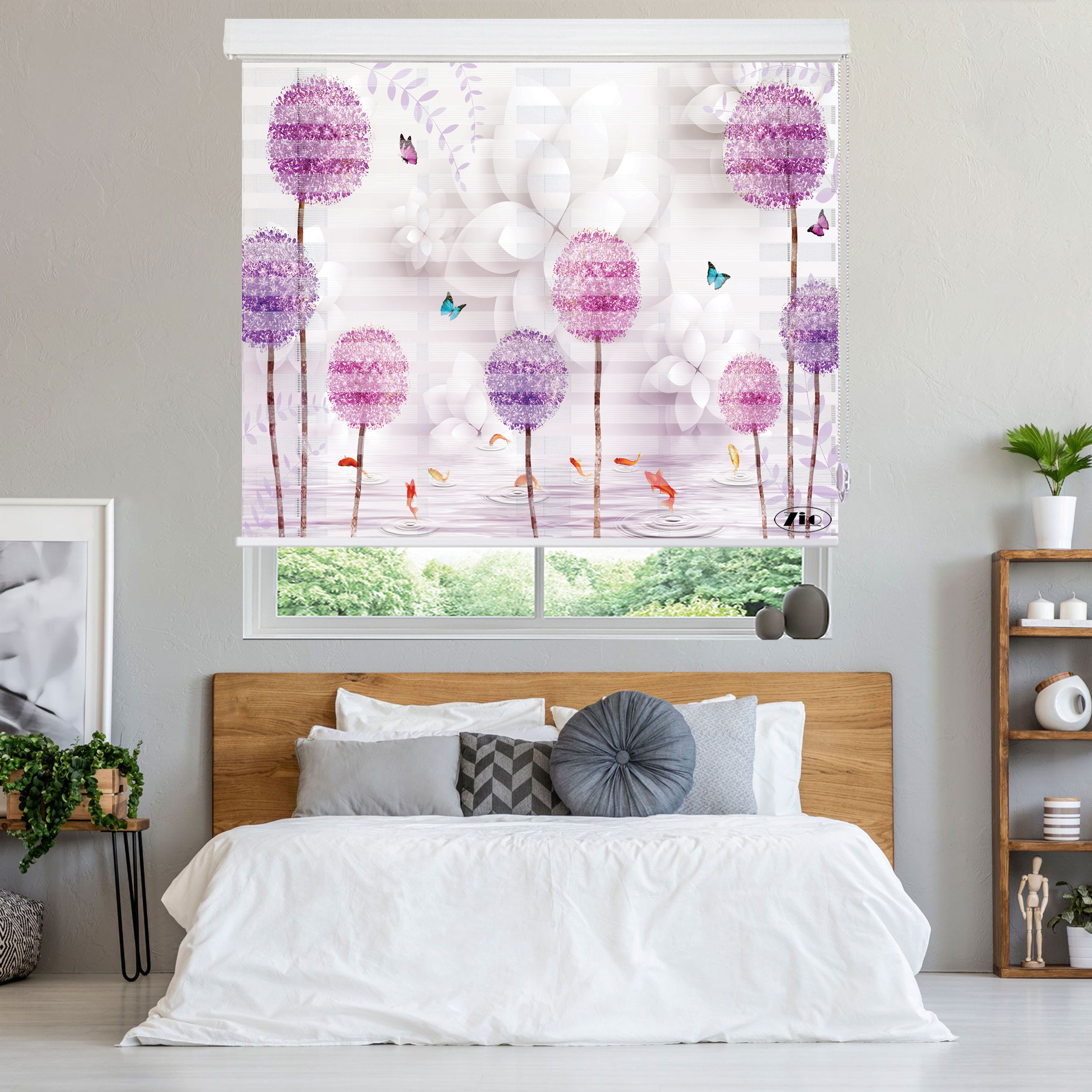 پرده زبرا زیو مدل 3D-1019 سایز 100x200 سانتی متر