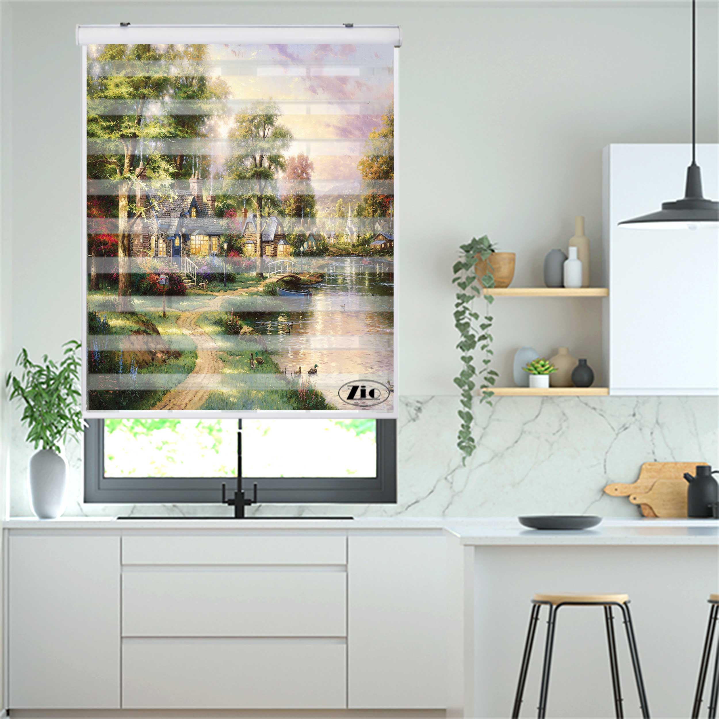 پرده زبرا زیو مدل P6047 سایز 150x200 سانتی متر