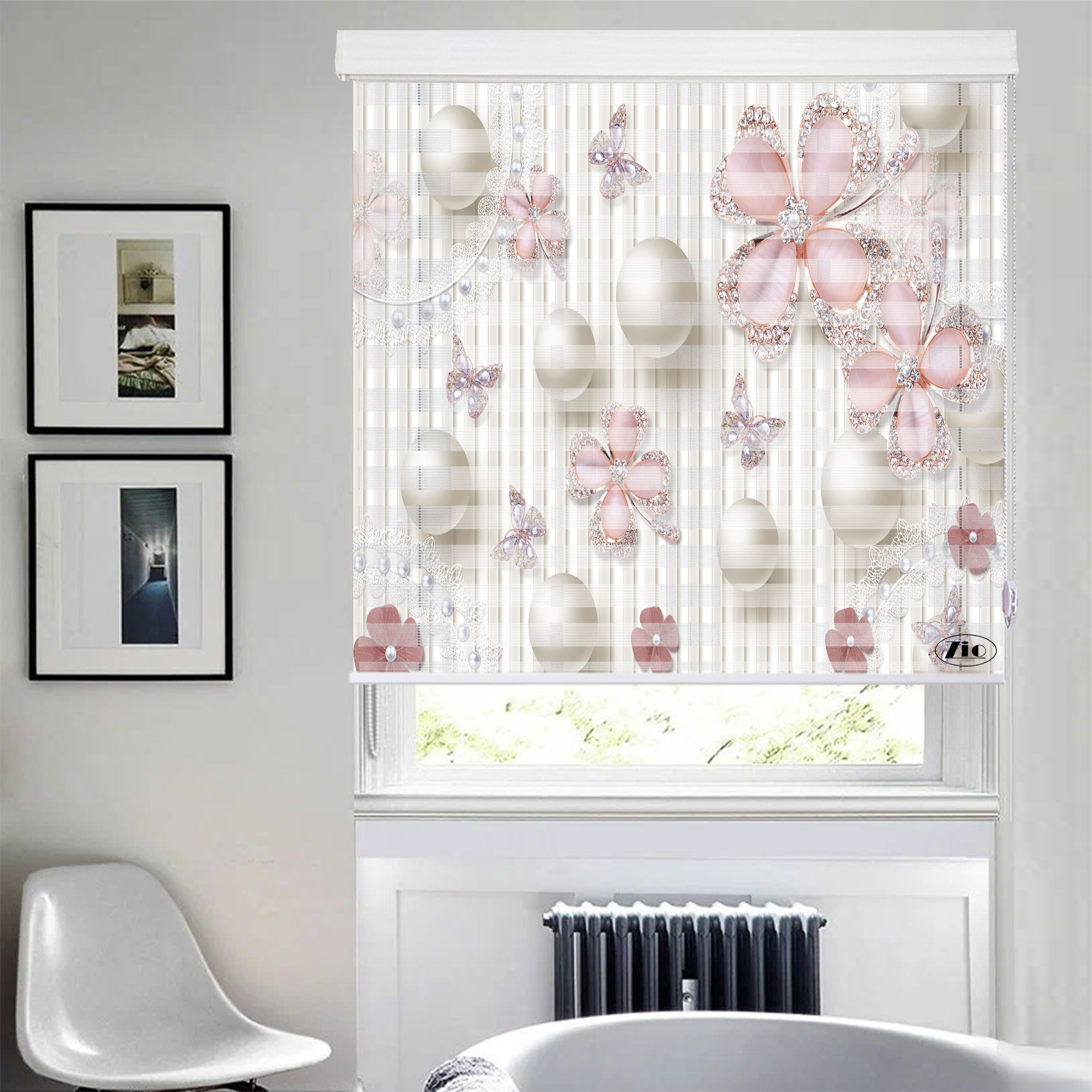 پرده زبرا زیو مدل 3D-1078 سایز 150x200 سانتی متر