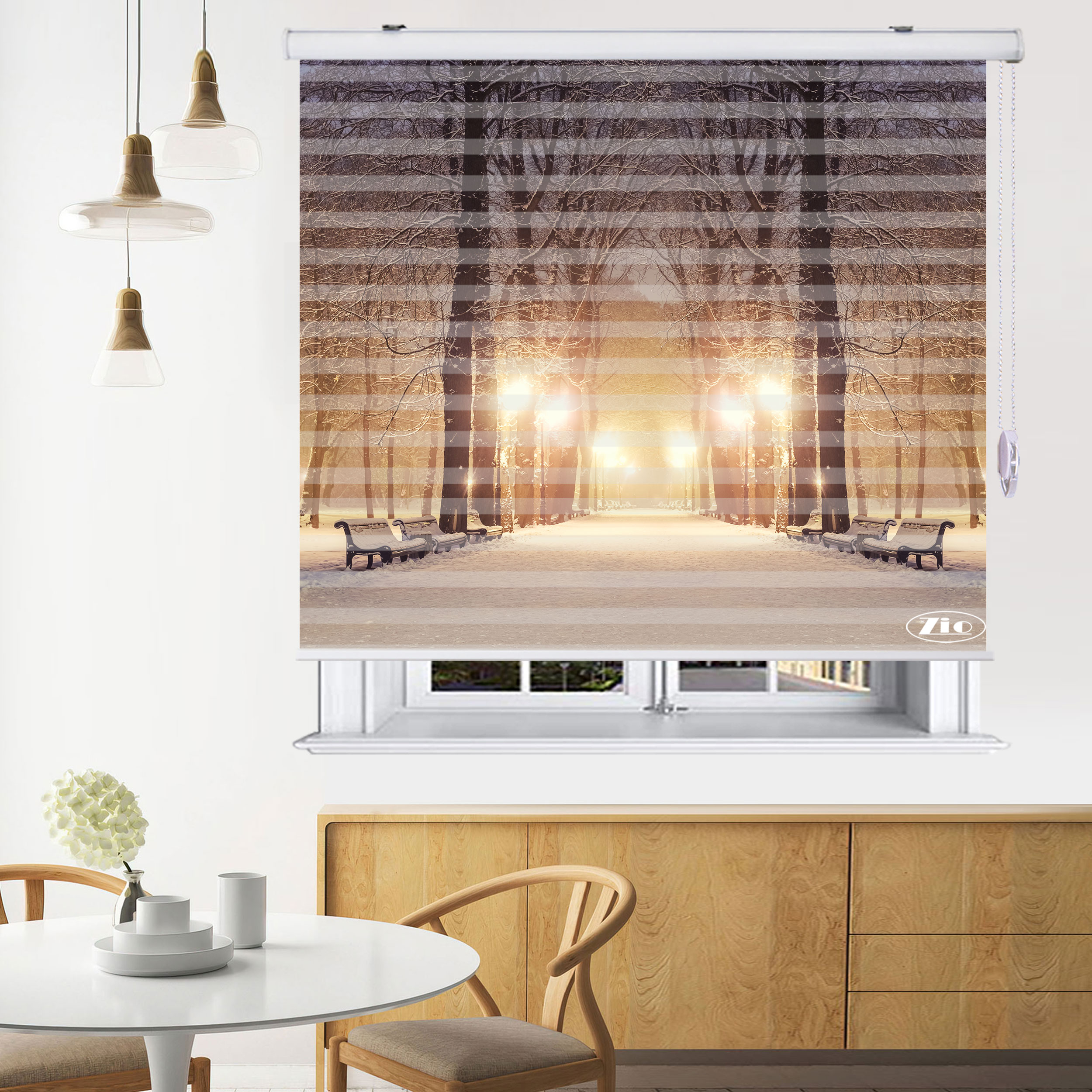 پرده زبرا زیو مدل L5036 سایز 150x200 سانتی متر