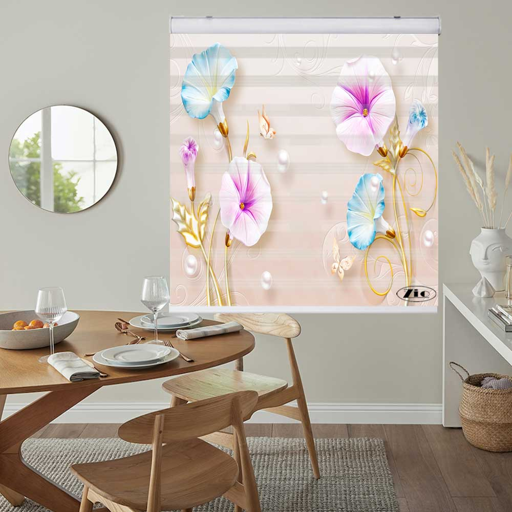 پرده زبرا زیو کد 3D1342 سایز 150x150 سانتی متر