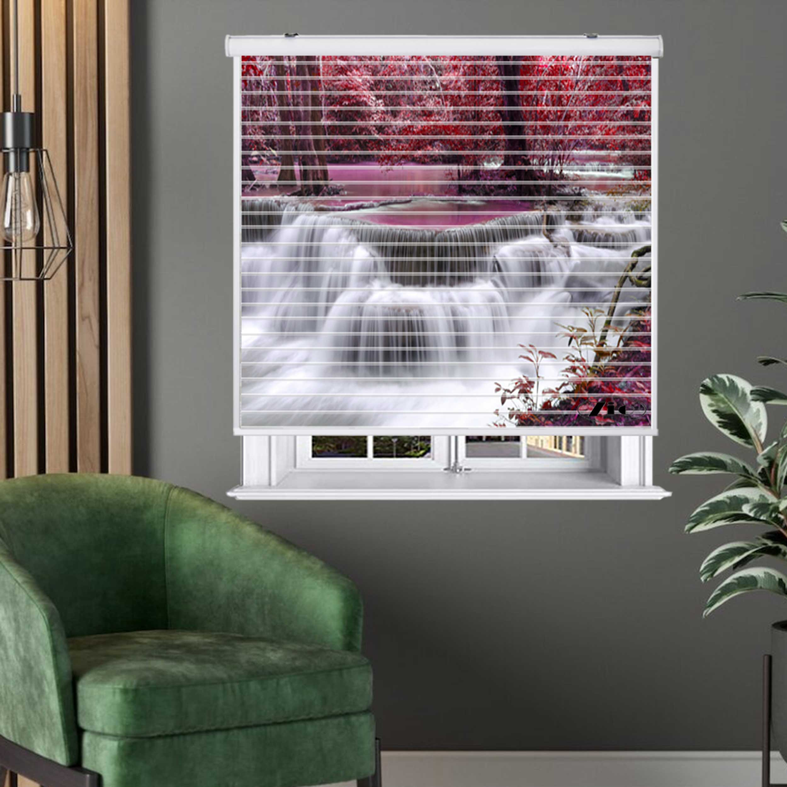 پرده زبرا زیو مدل سیلوئت L-5071 سایز 150x150 سانتی متر