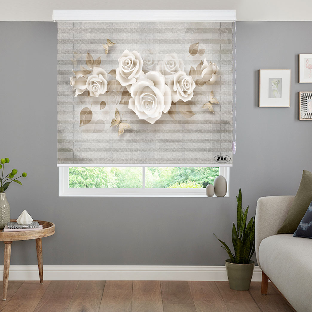 پرده زبرا زیو مدل 3D-1060 سایز 150x150 سانتی متر