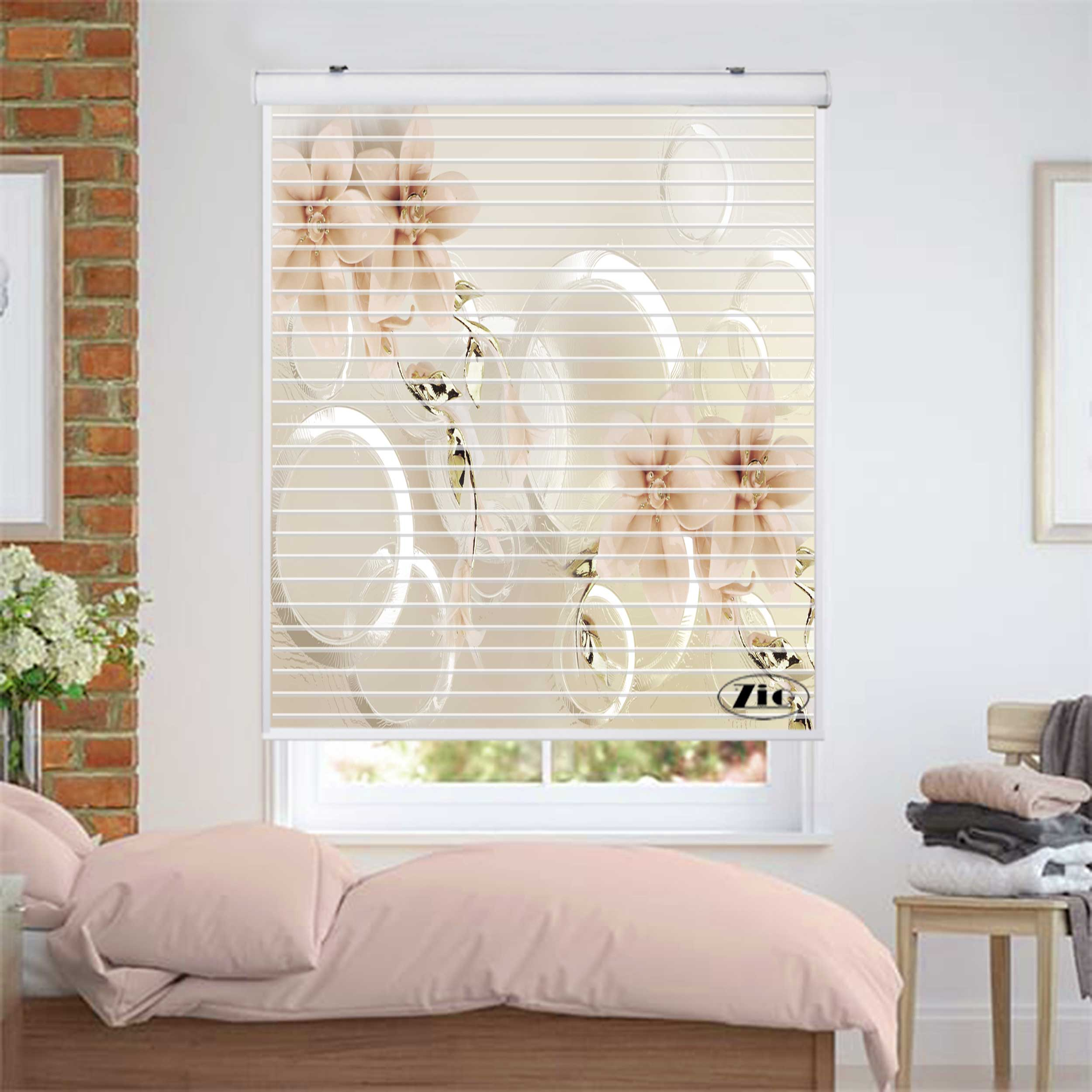 پرده زبرا زیو مدل سیلوئت 3D1255 سایز 150x150 سانتی متر