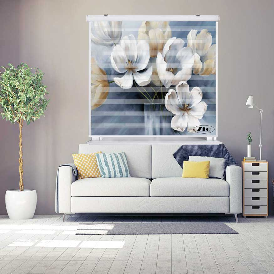 پرده زبرا زیو کد 3D1448 سایز 150x200 سانتی متر