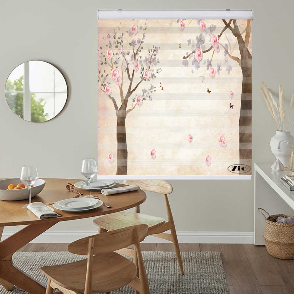 پرده زبرا زیو کد 3D1309 سایز 150x150 سانتی متر