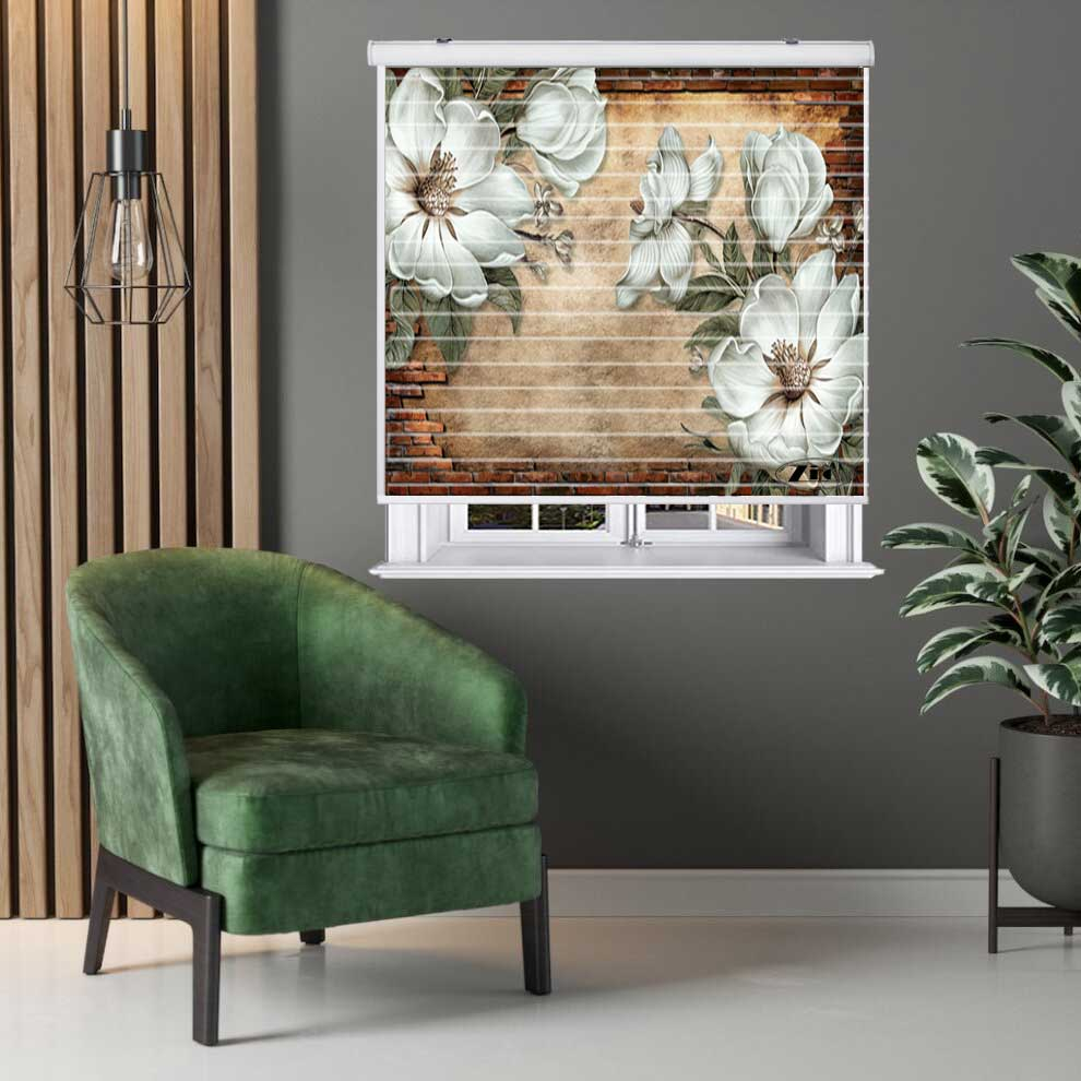 پرده زبرا زیو مدل 3D1089 سایز 150x150 سانتی متر