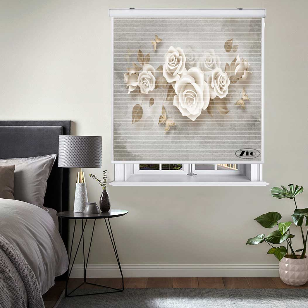 پرده زبرا زیو مدل 3D1060 سایز 150x150 سانتی متر
