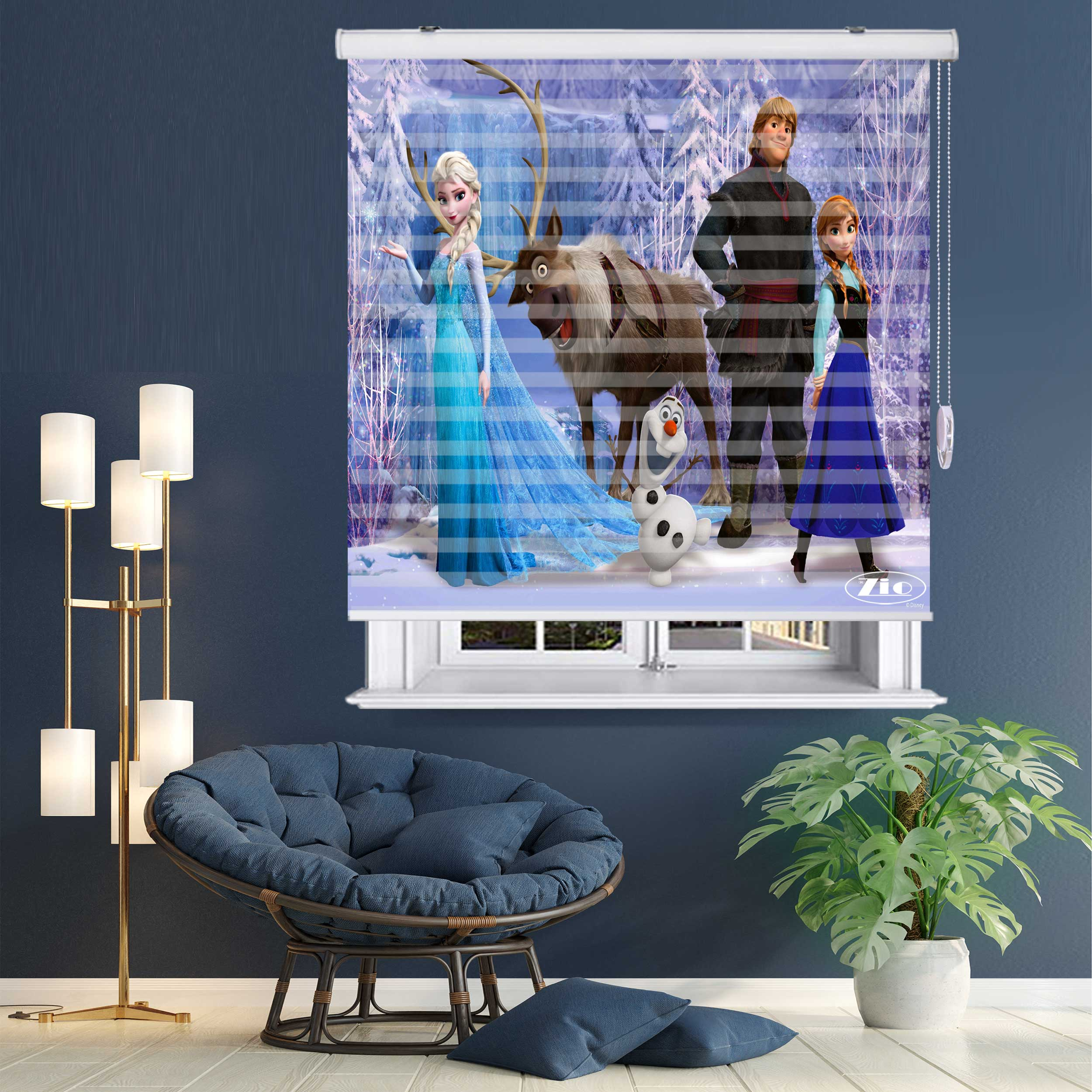 پرده زبرا زیو مدل K3122 سایز 150x150 سانتی متر