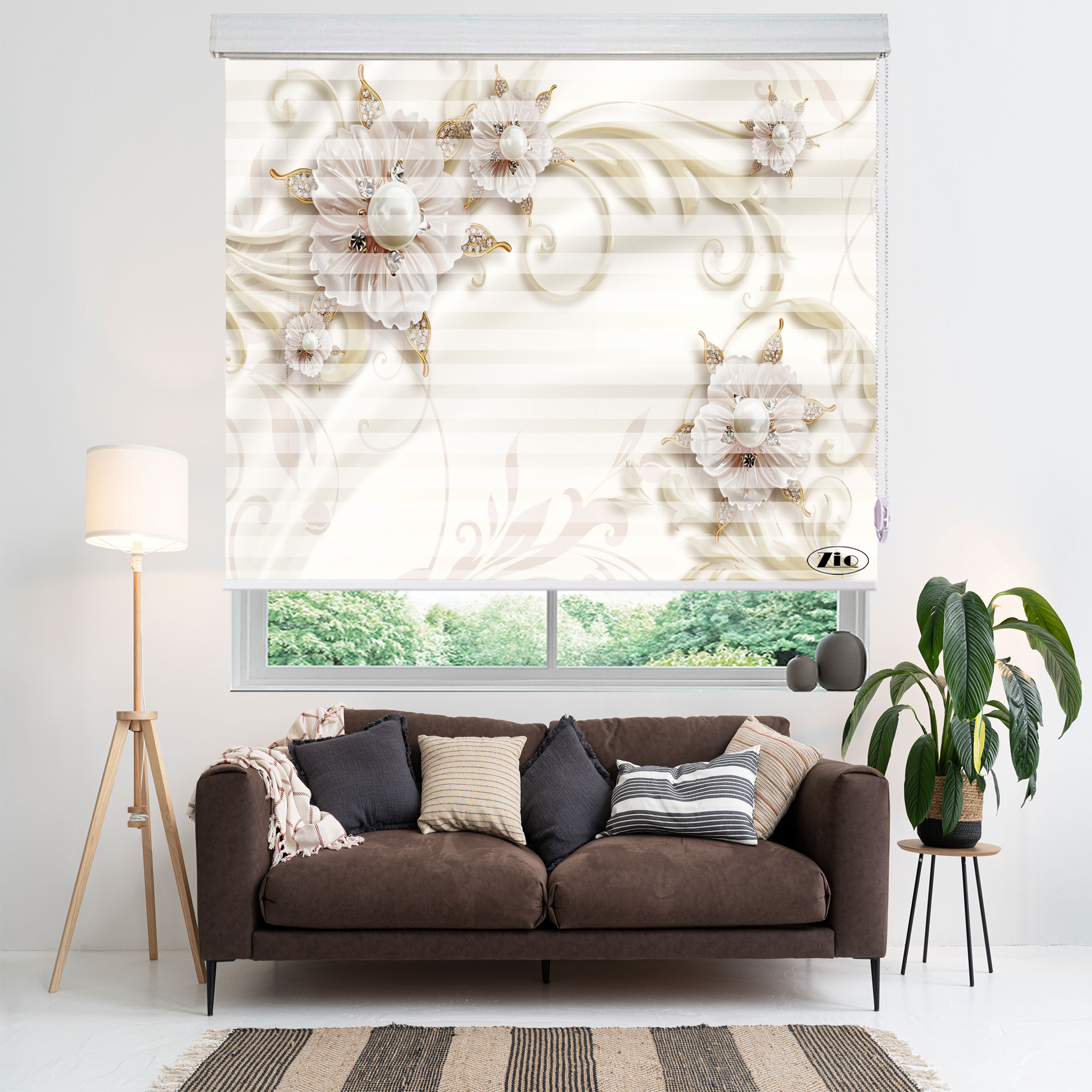 پرده زبرا زیو مدل 3D-1220 سایز 200x150 سانتی متر