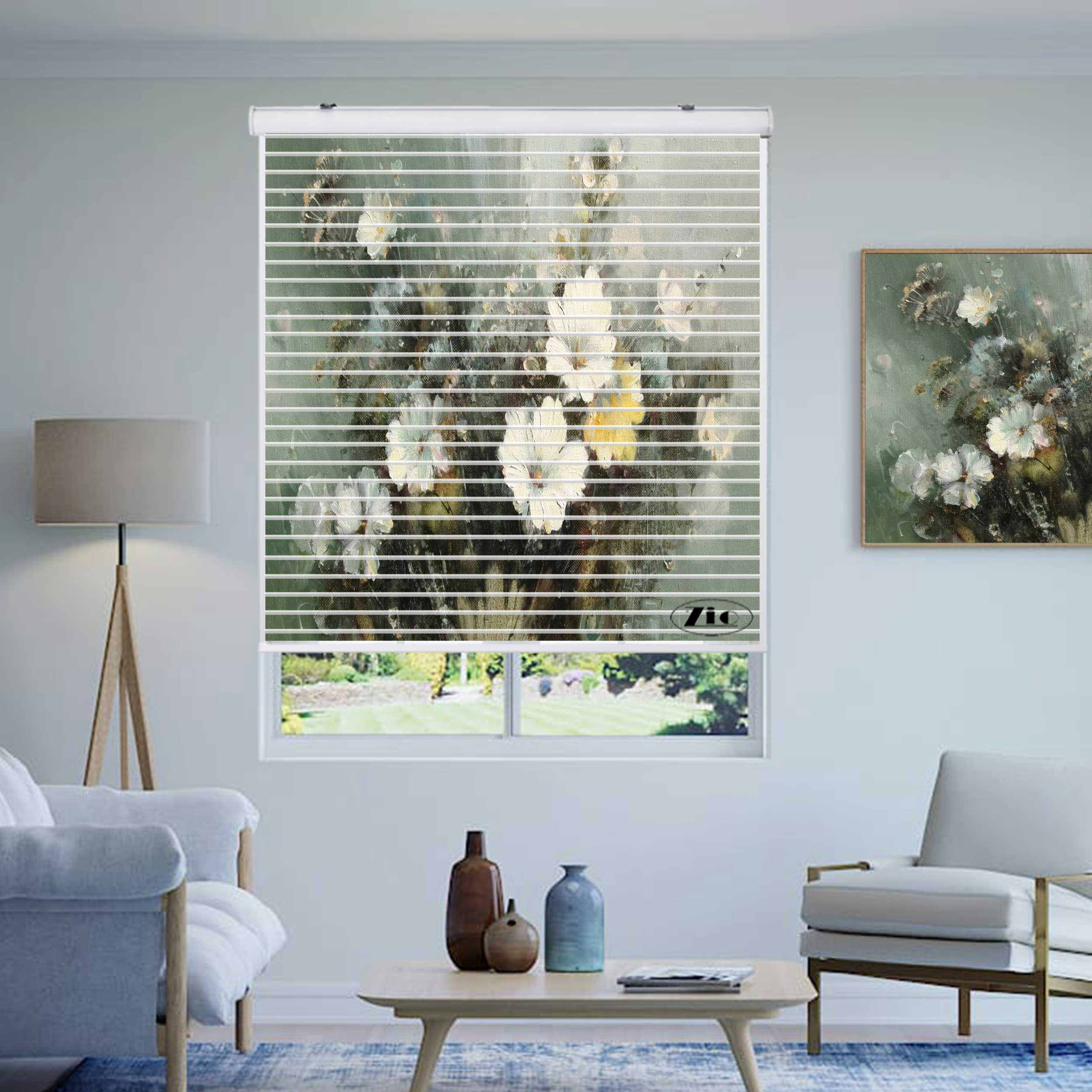 پرده زبرا زیو مدل P-6053 سایز 150x150 سانتی متر