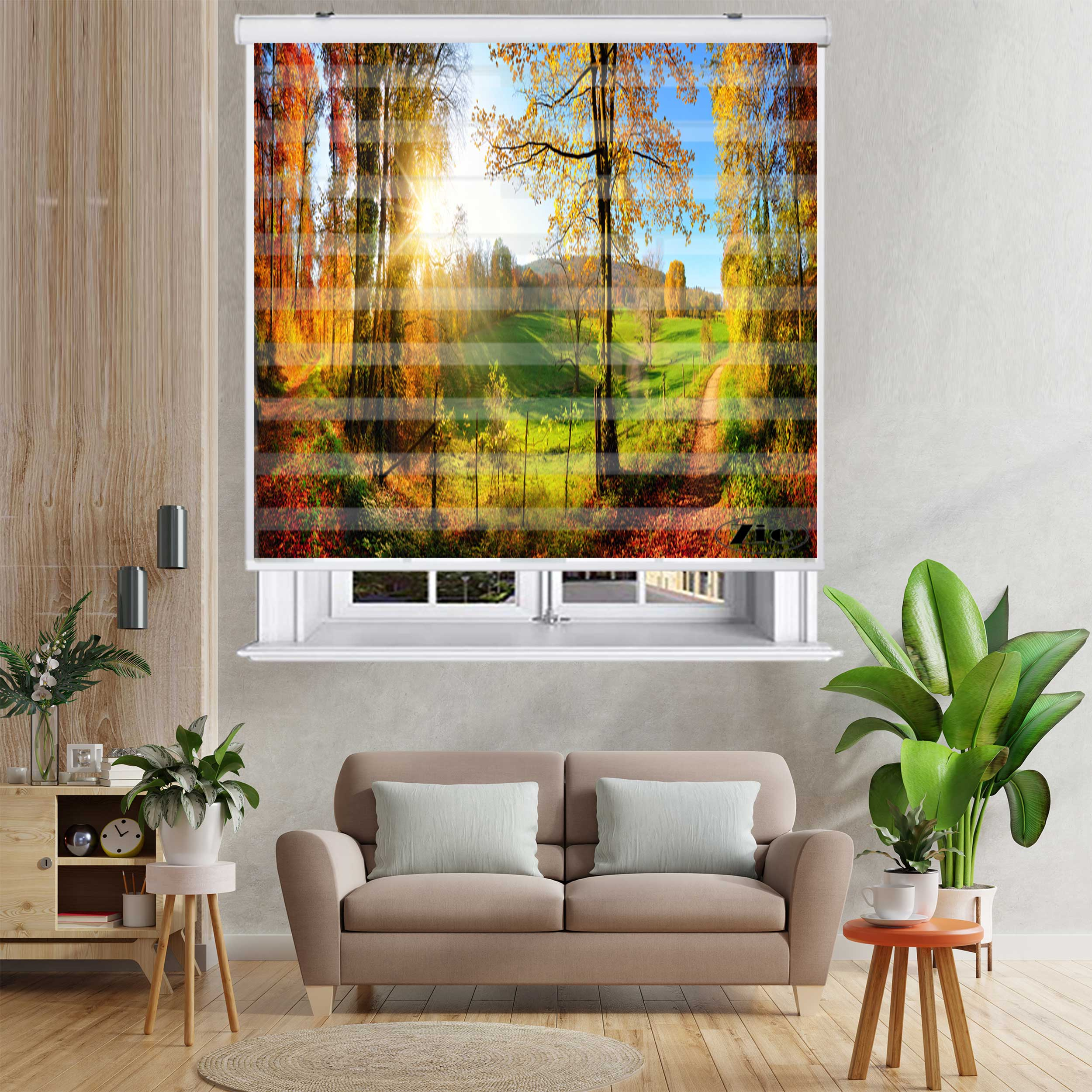 پرده زبرا زیو کد L5067 سایز 150X150 سانتی متر