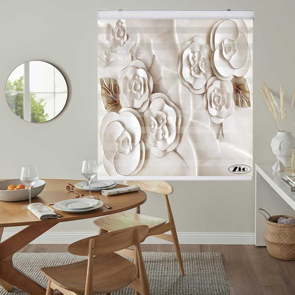 پرده زبرا زیو کد 3D1159 سایز 150x150 سانتی متر