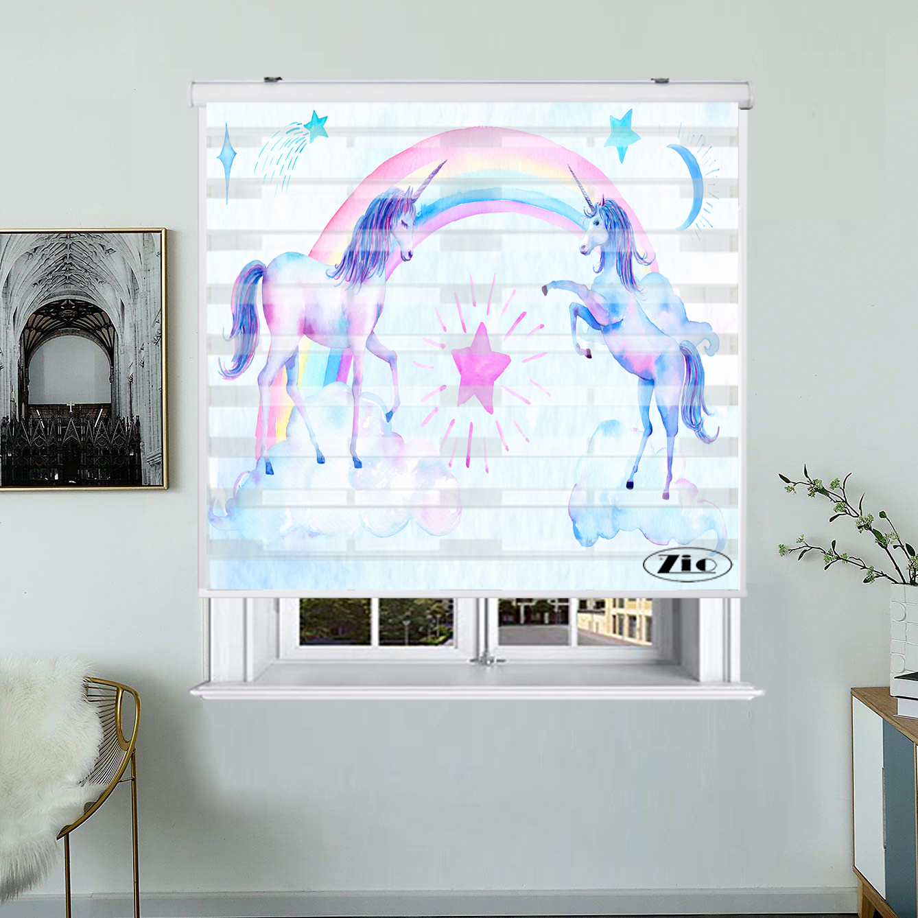 پرده زبرا زیو مدل K3080 سایز 150x200 سانتی متر