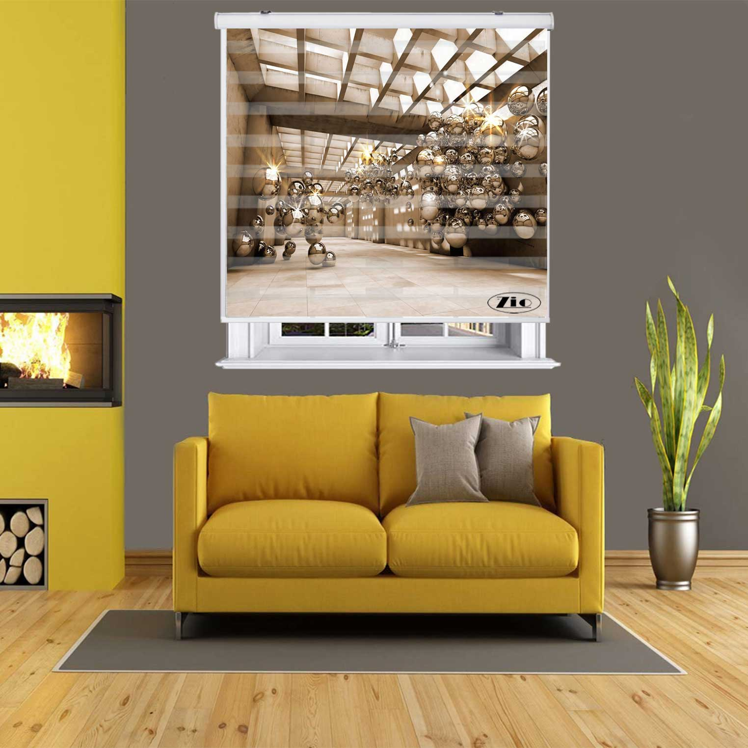 پرده زبرا زیو کد 3D1465 سایز 150X150 سانتی متر