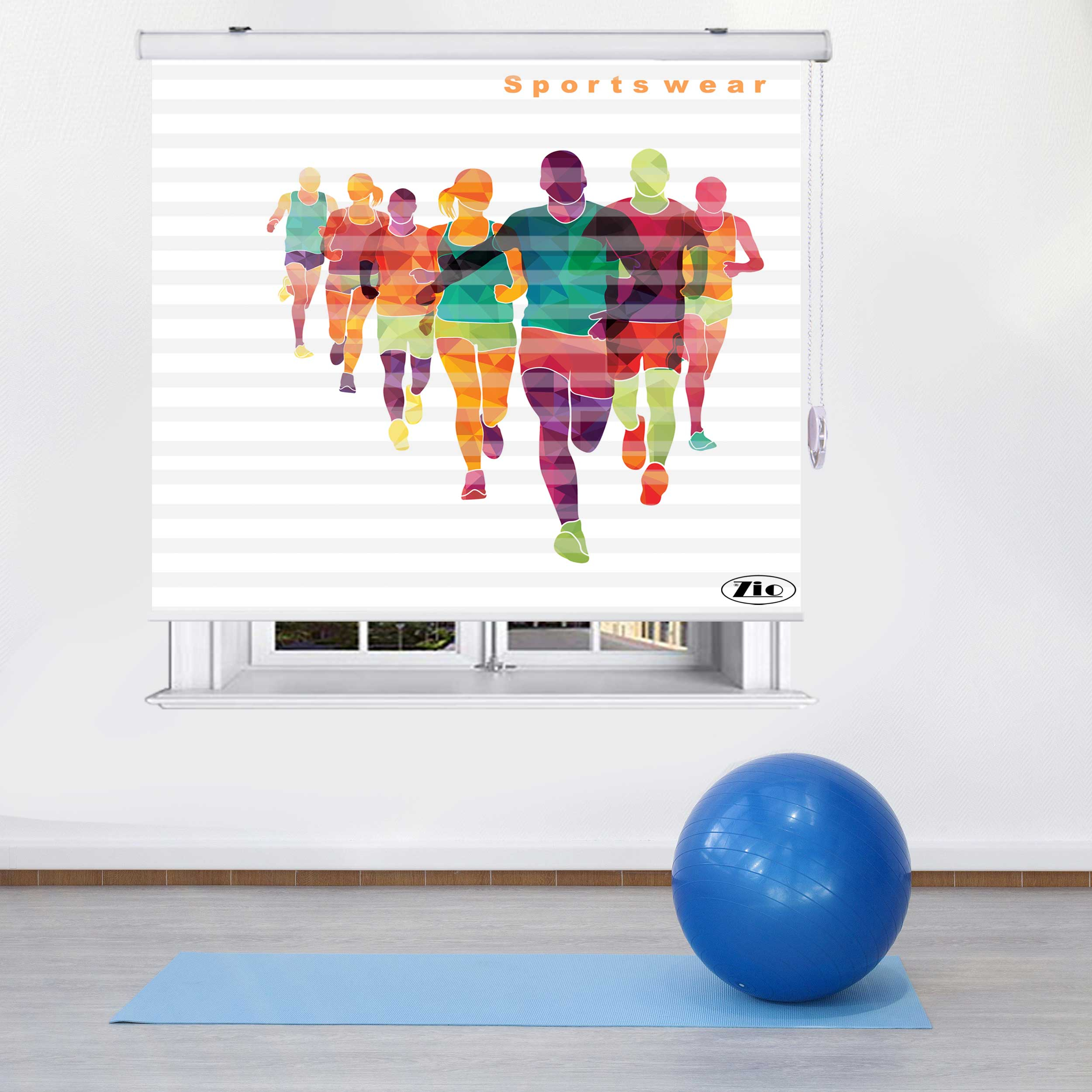 پرده زبرا زیو مدل Sport اسپورت  سایز 100x280 سانتی متر