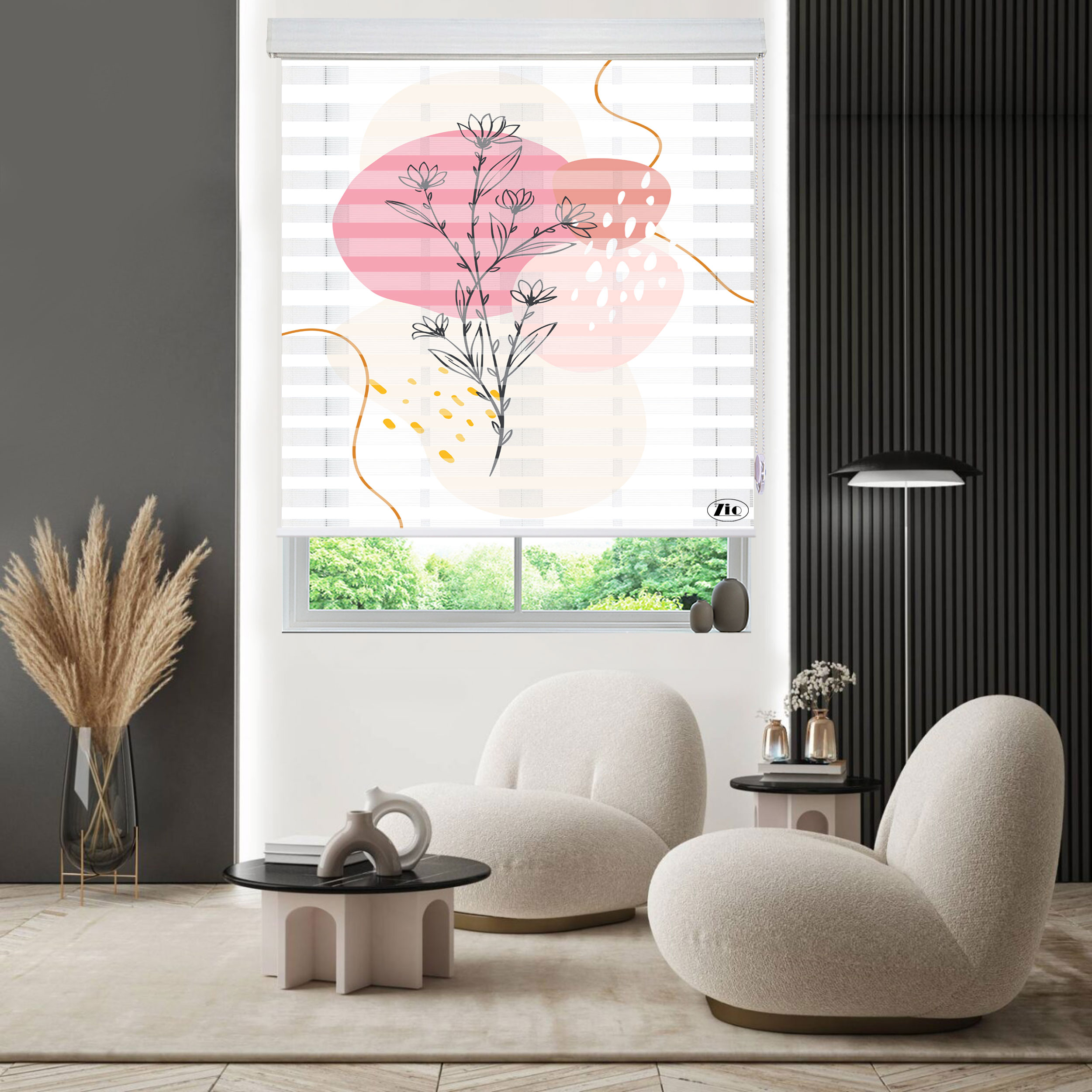 پرده زبرا زیو مدل O-7031 سایز 100x150 سانتی متر