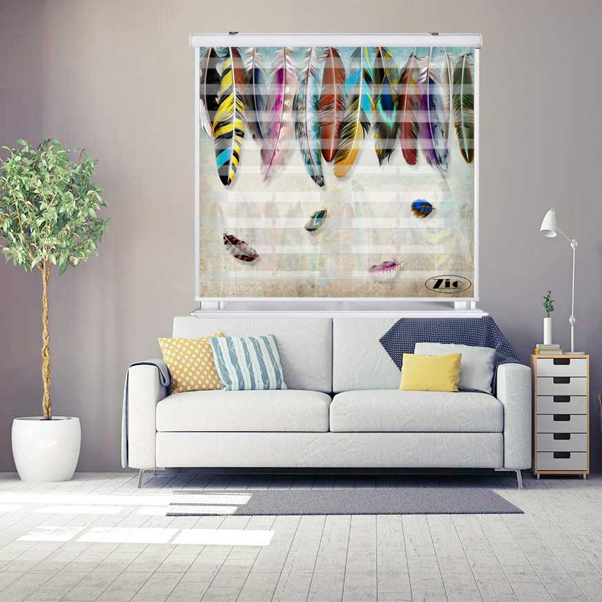 پرده زبرا زیو کد 3D1532 سایز 150X150 سانتی متر