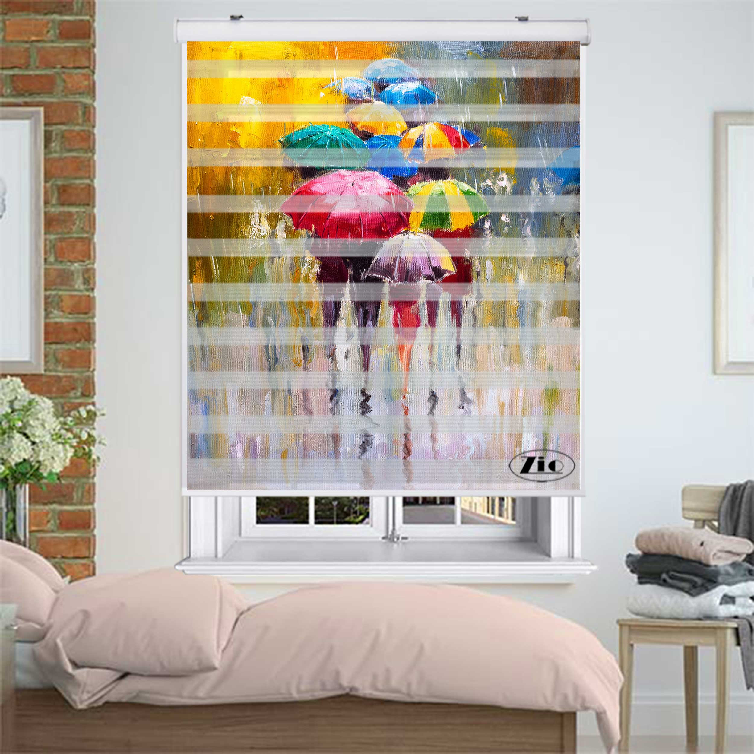 پرده زبرا زیو کد P6003 سایز 150X150 سانتی متر