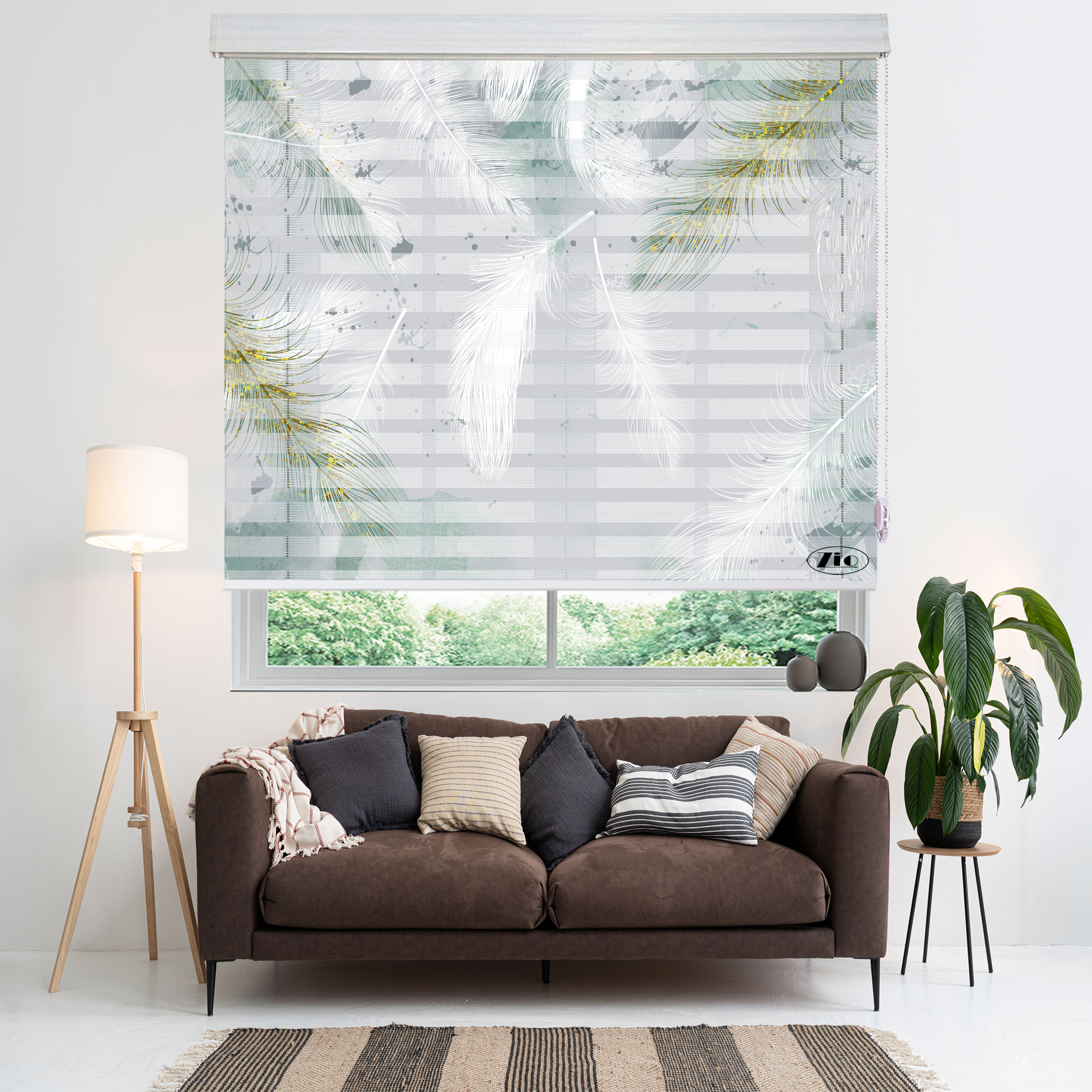 پرده زبرا زیو مدل 3D-1185 سایز 150x200 سانتی متر