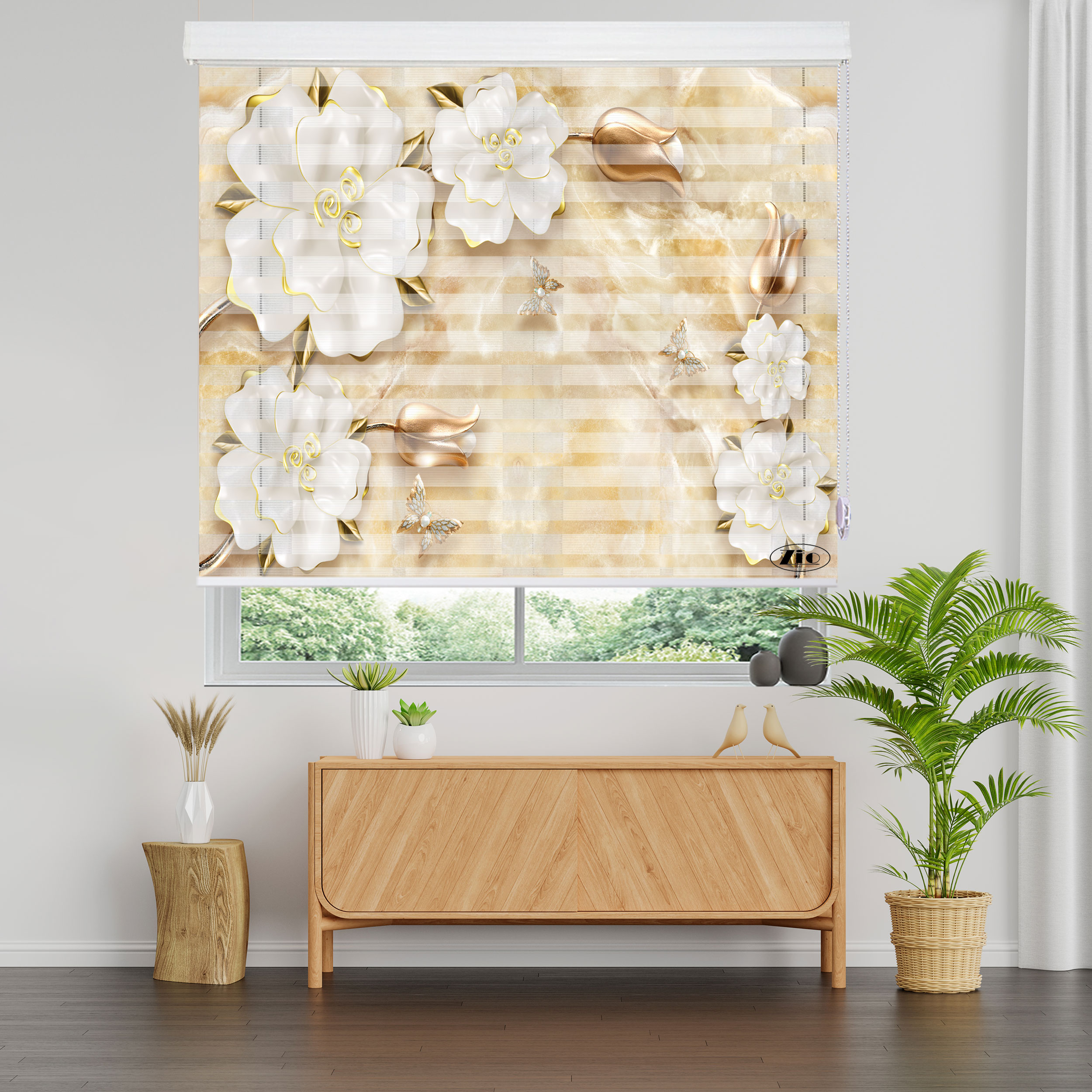 پرده زبرا زیو مدل 3D-1210 سایز 150x200 سانتی متر
