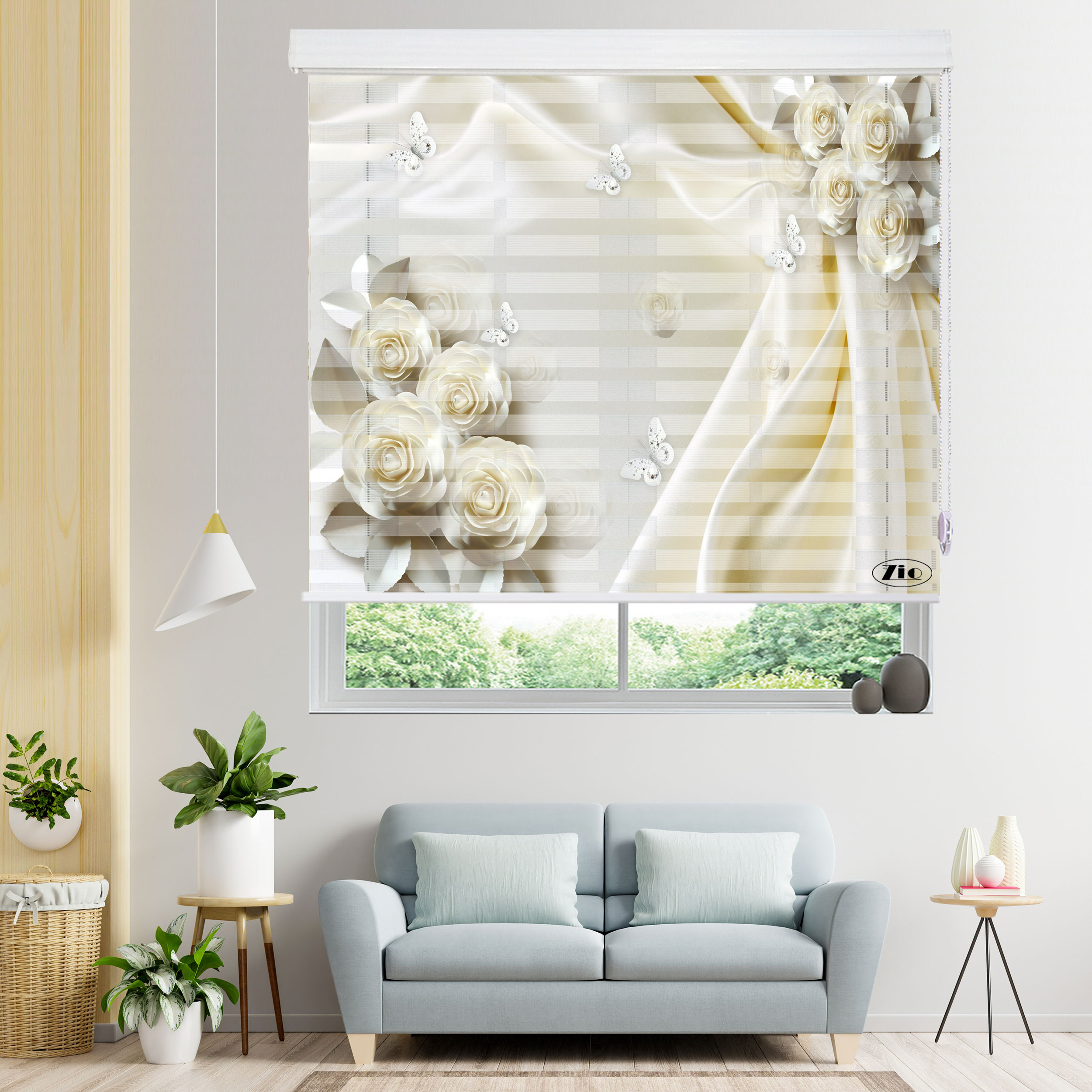 پرده زبرا زیو مدل 3D-1053 سایز 150x150 سانتی متر