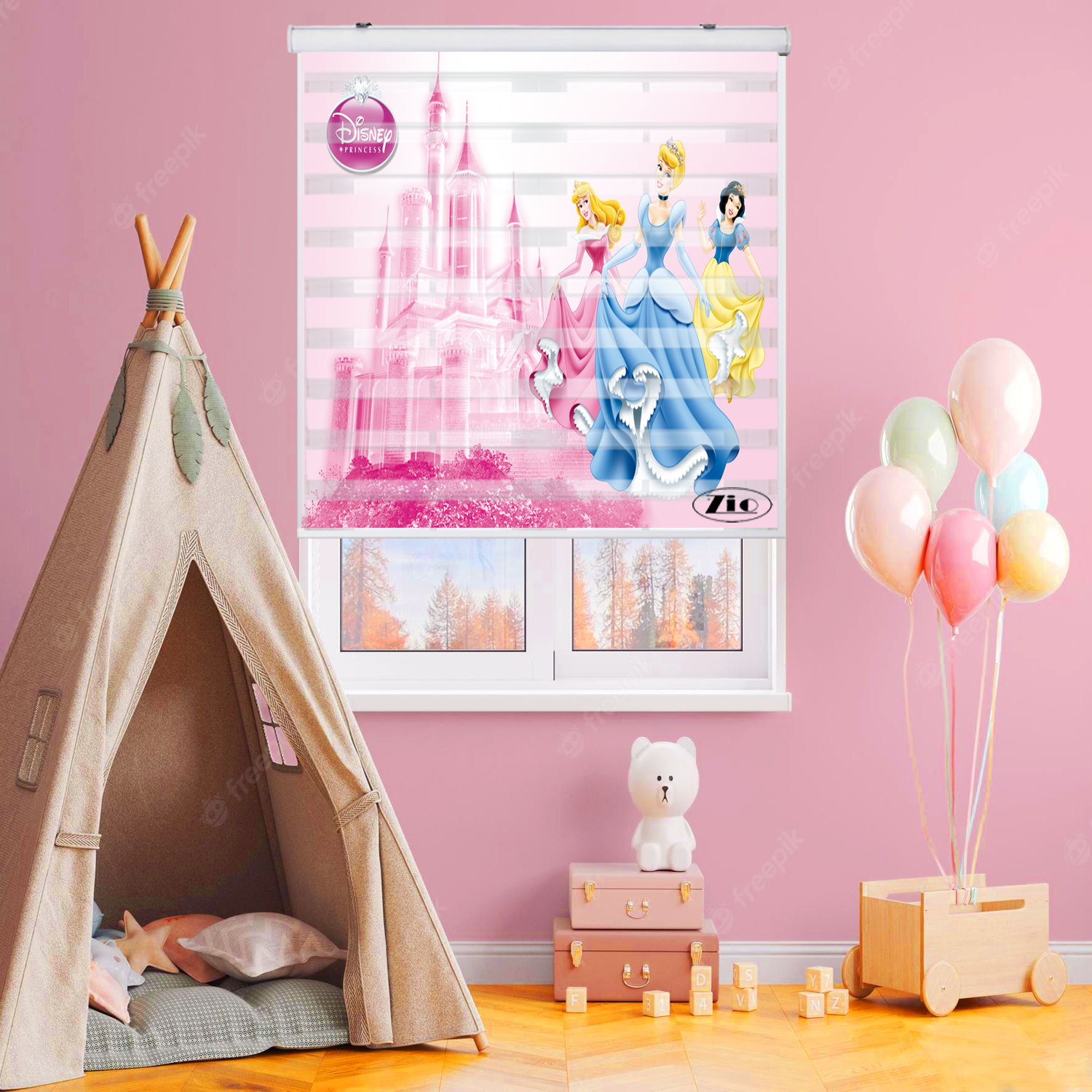 پرده زبرا زیو کد K3018 سایز 150X150 سانتی متر
