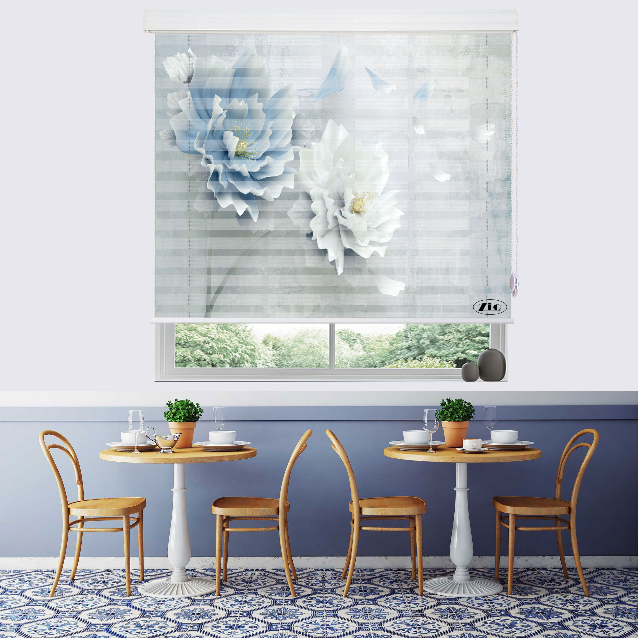 پرده زبرا زیو مدل 3D-1066 سایز 150x200 سانتی متر