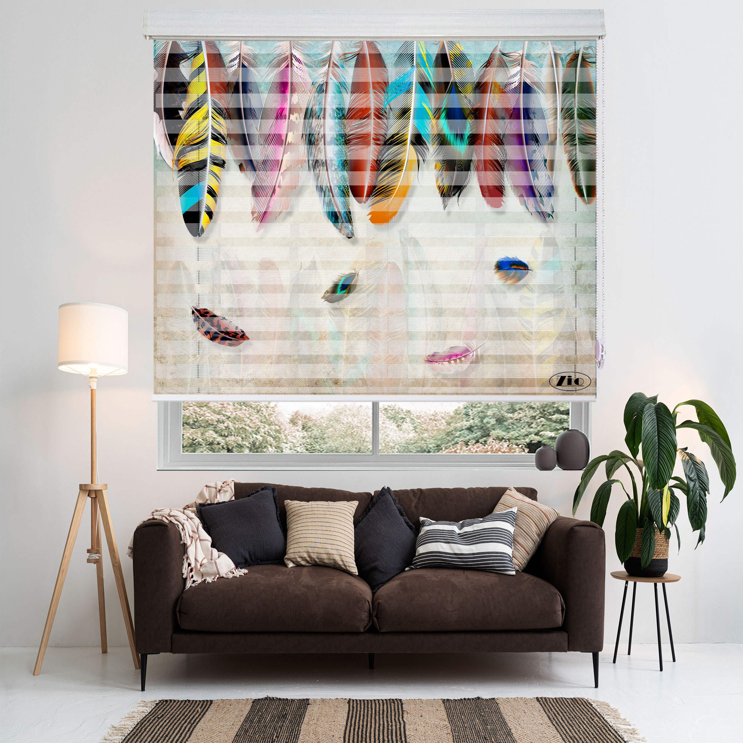 پرده زبرا زیو مدل 3D-1217 سایز 200x280 سانتی متر