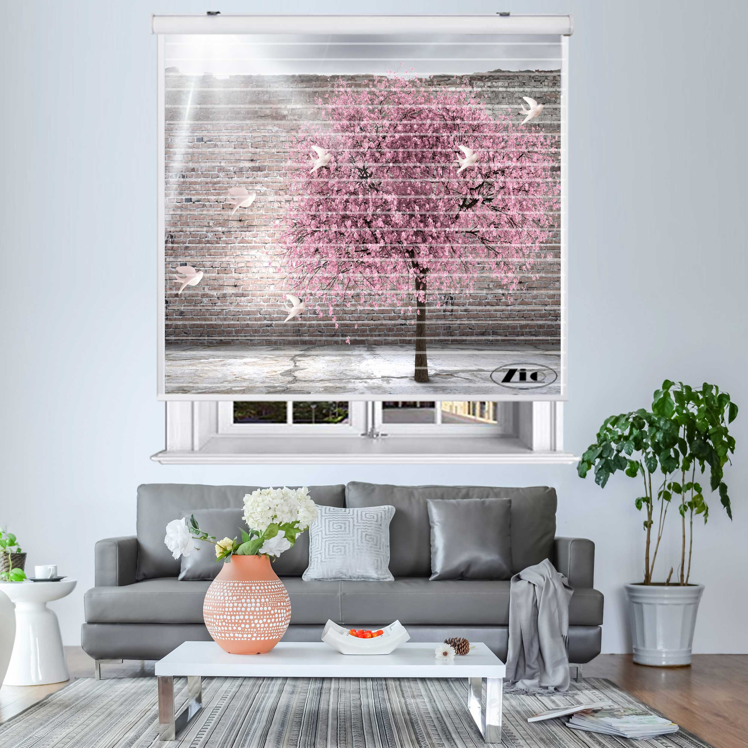 پرده زبرا زیو مدل 3D1121 سایز 150x150 سانتی متر