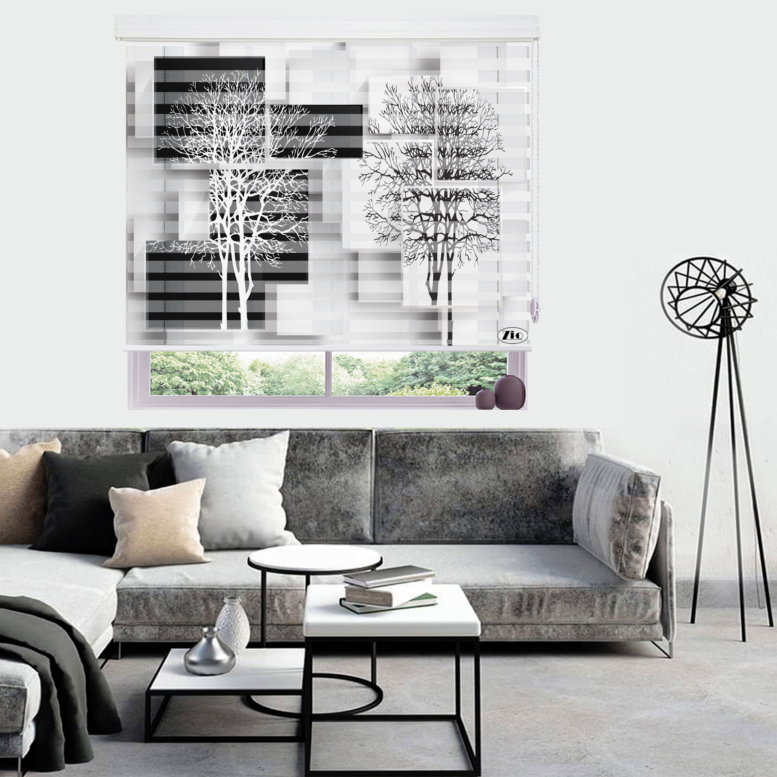 پرده زبرا زیو مدل 3D-1137 سایز 100x200 سانتی متر