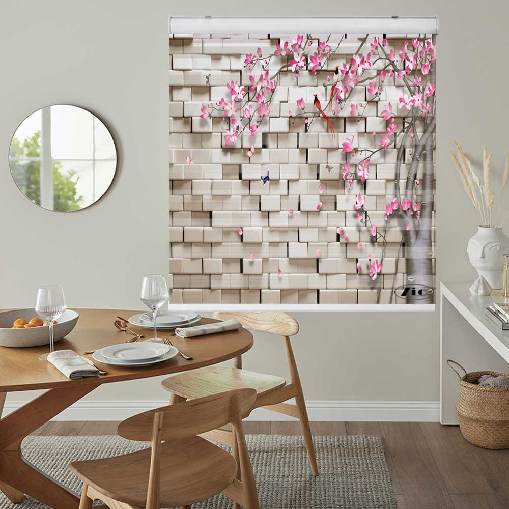 پرده زبرا زیو کد 3D1198 سایز 150x150 سانتی متر
