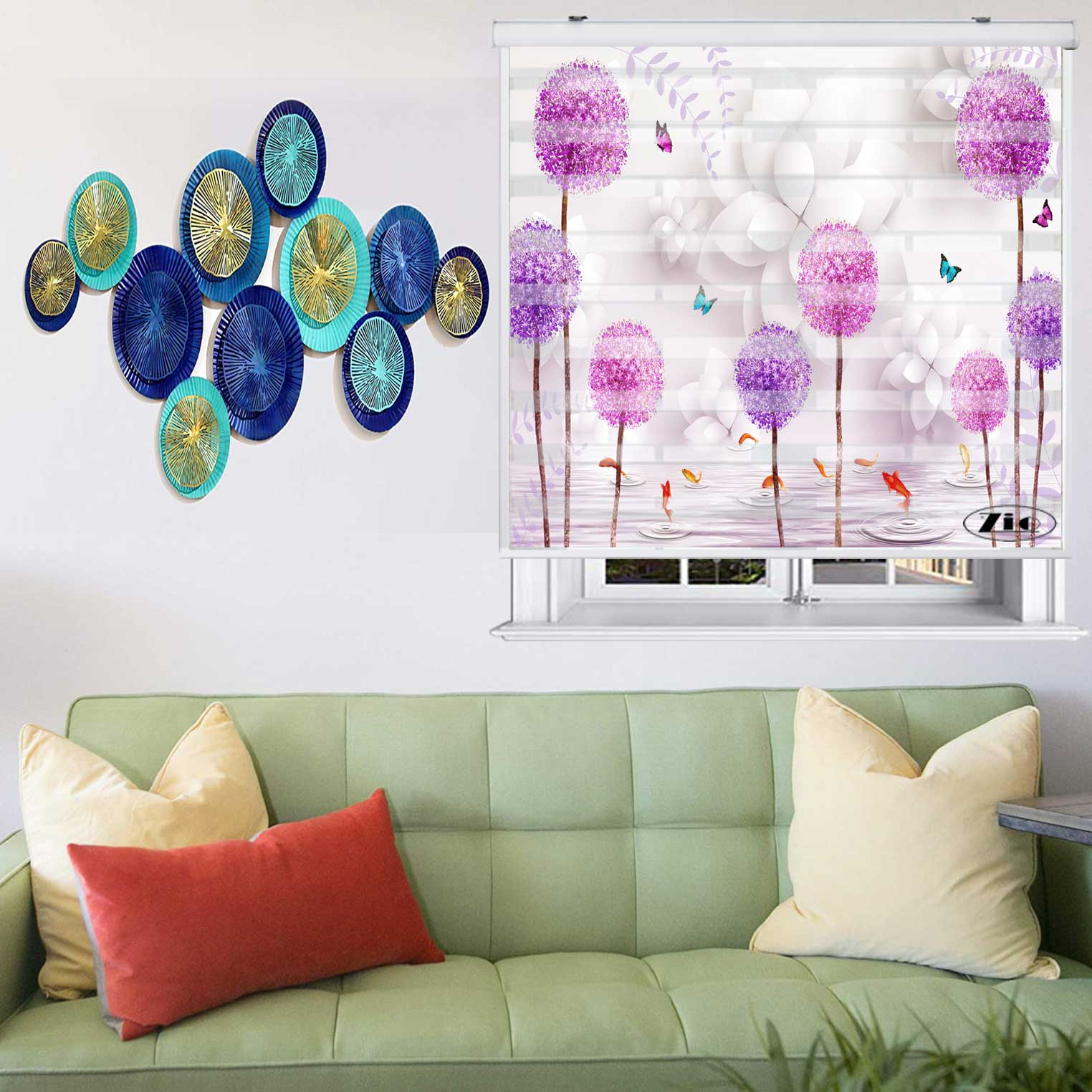 پرده زبرا زیو کد 3D1494 سایز 150x200 سانتی متر