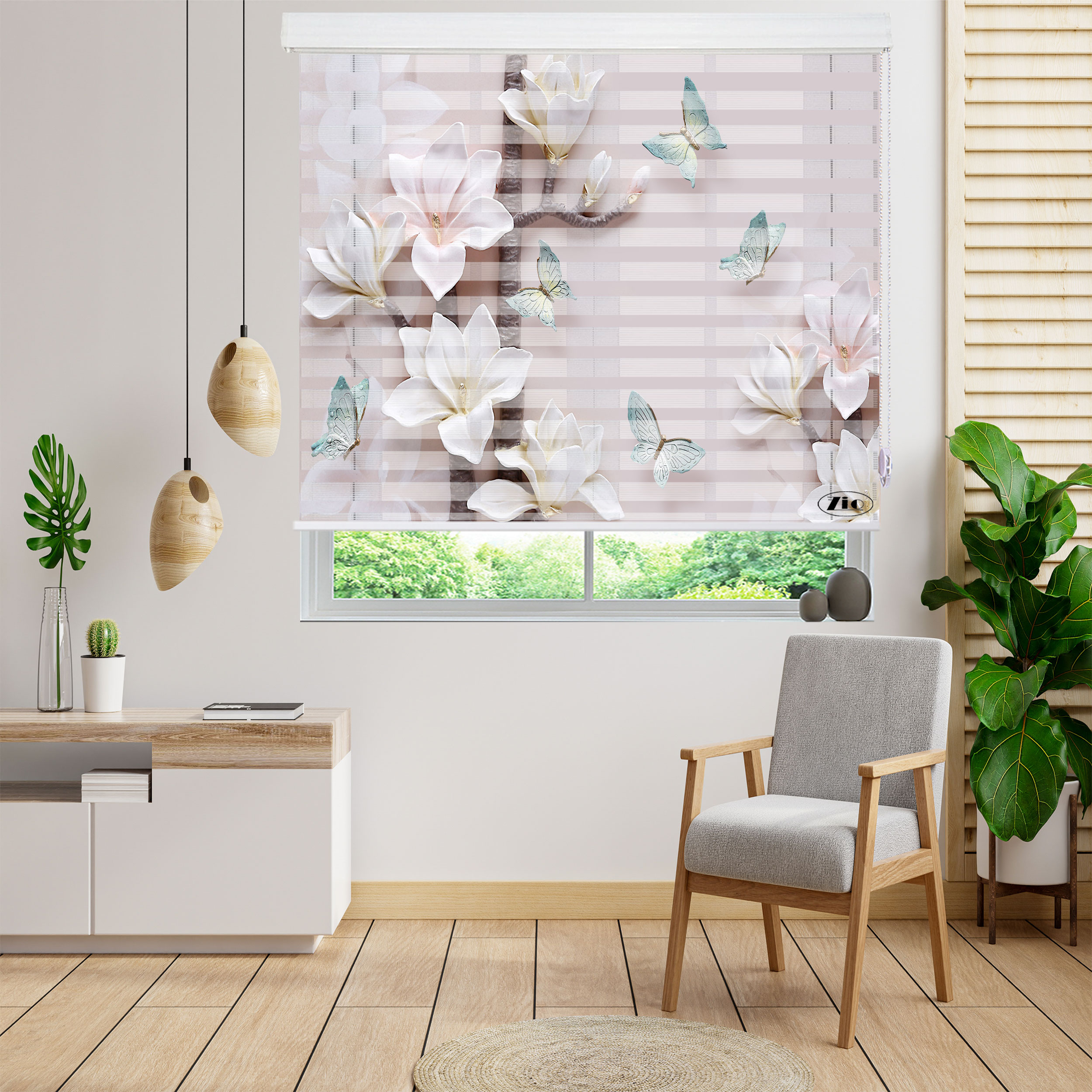 پرده زبرا زیو مدل 3D-1108 سایز 100x200 سانتی متر