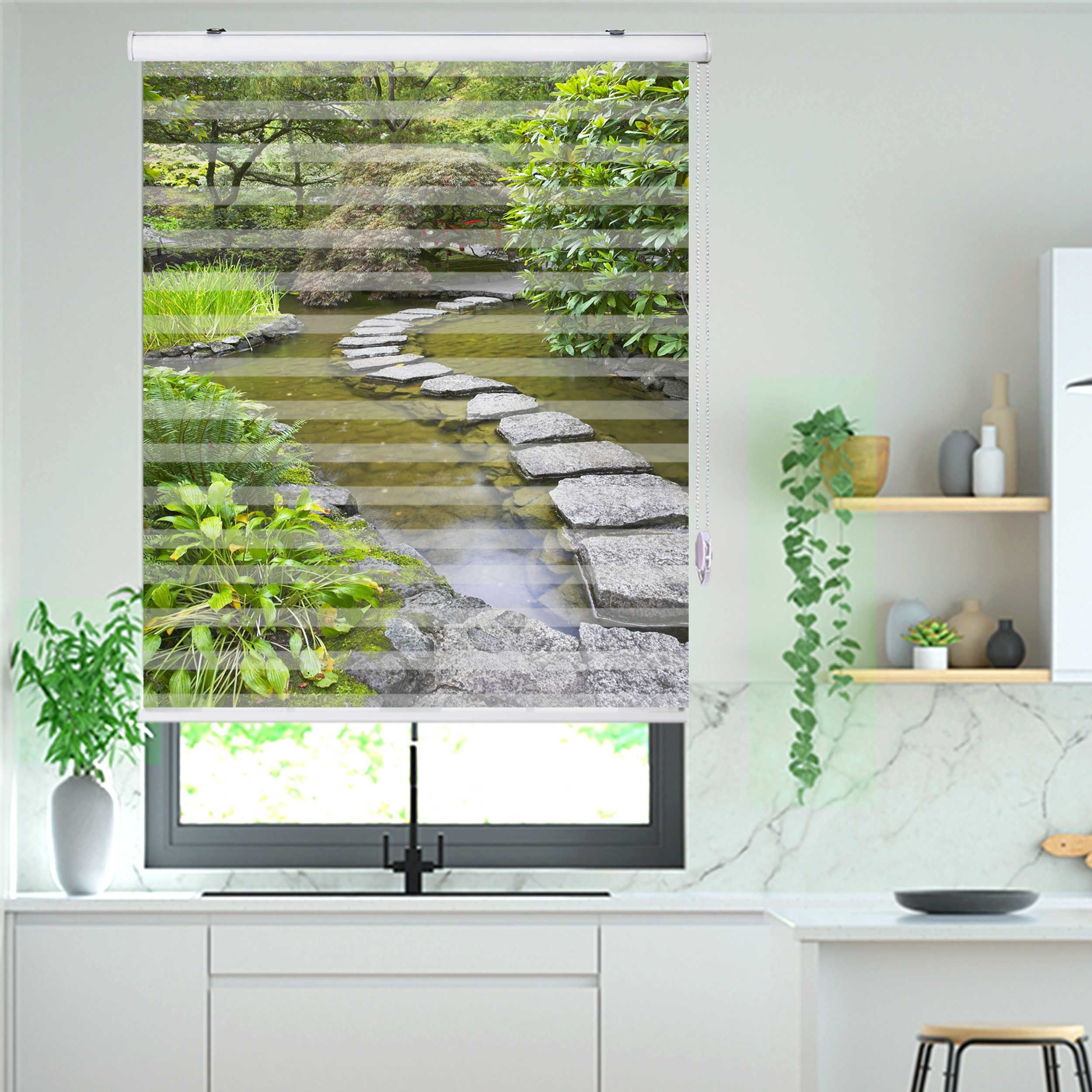 پرده زبرا زیو مدل L5013 سایز 150x280 سانتی متر