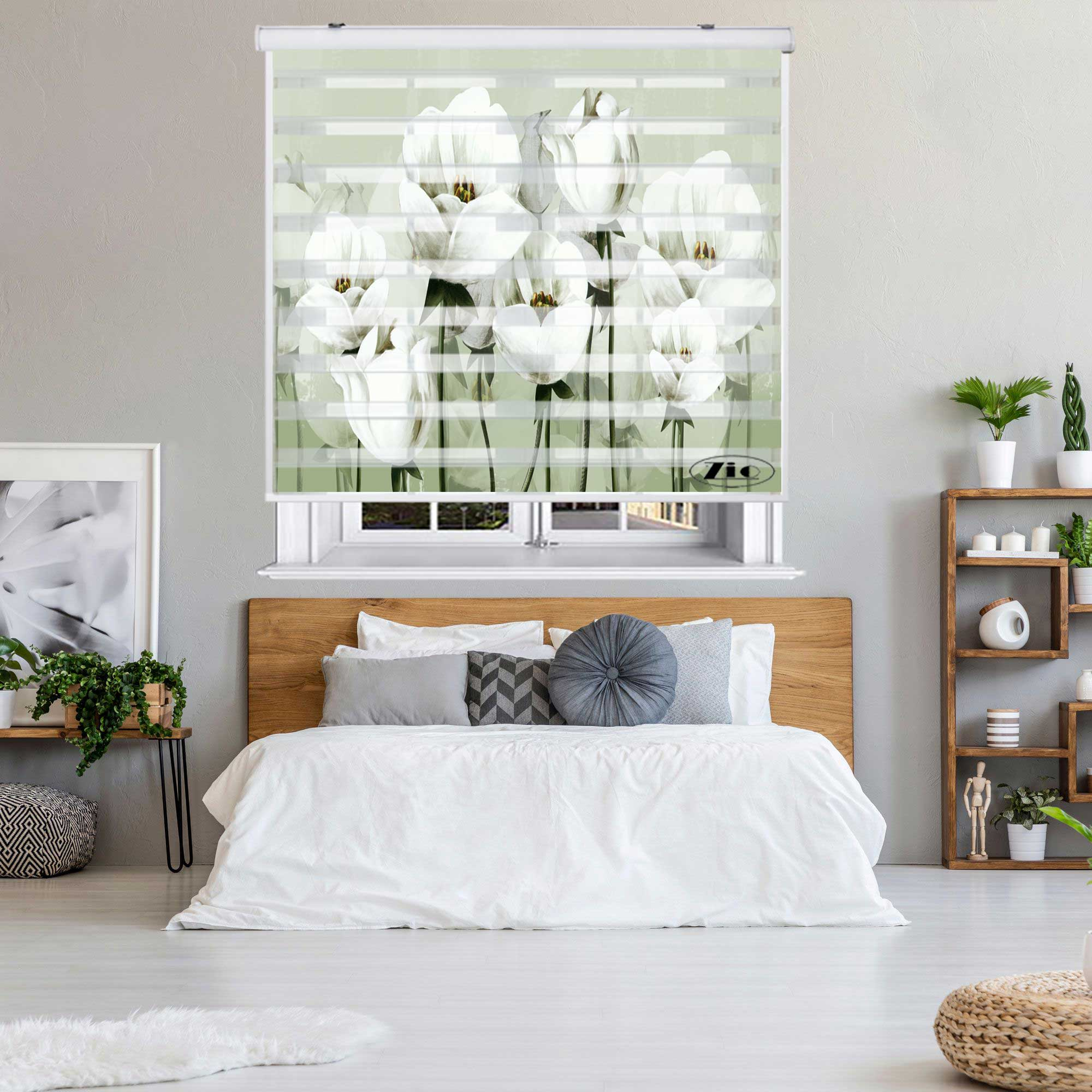 پرده زبرا زیو کد P6051 سایز 150x150 سانتی متر