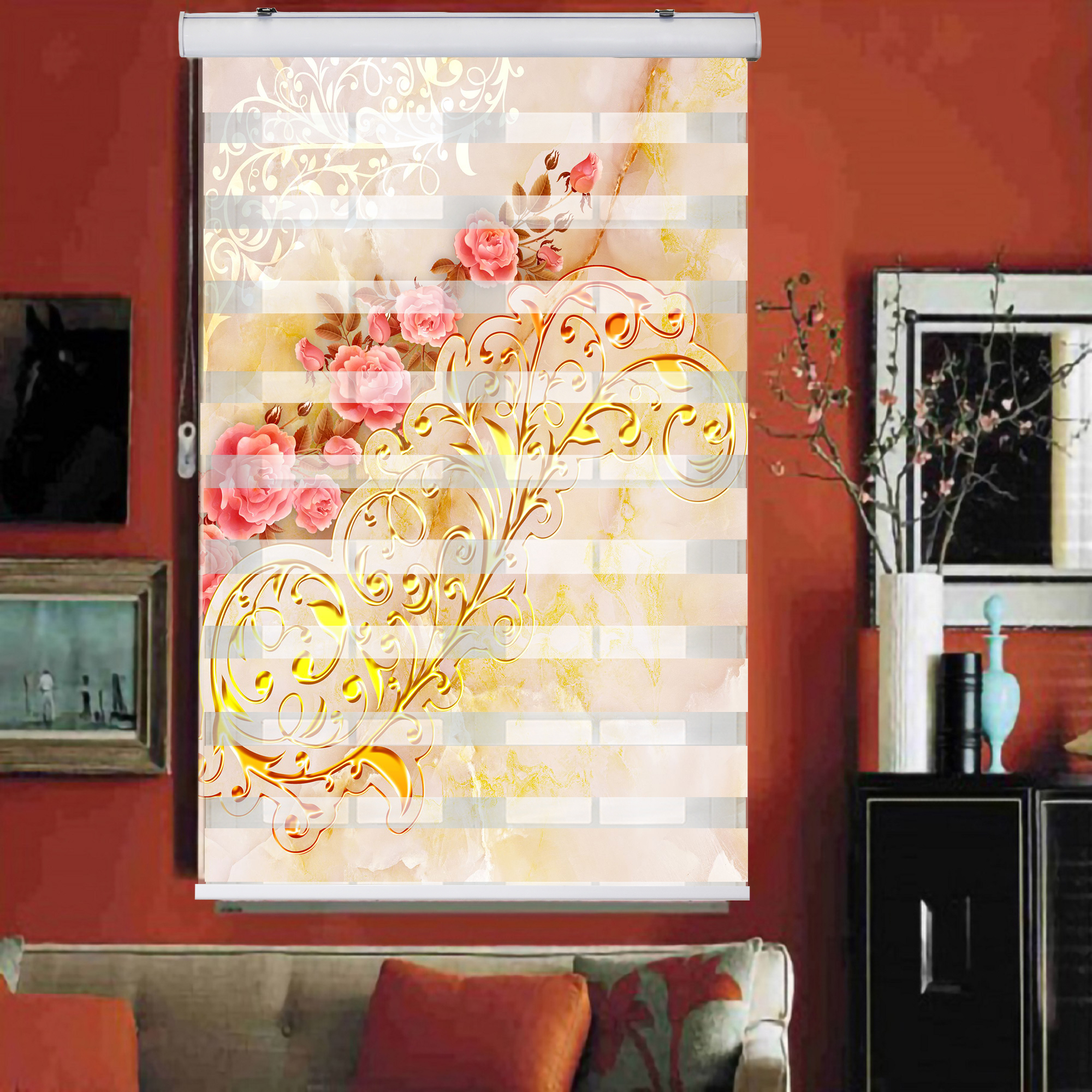 پرده زبرا زیو کد 3DF037 سایز 200 × 150 سانتی‌ متر
