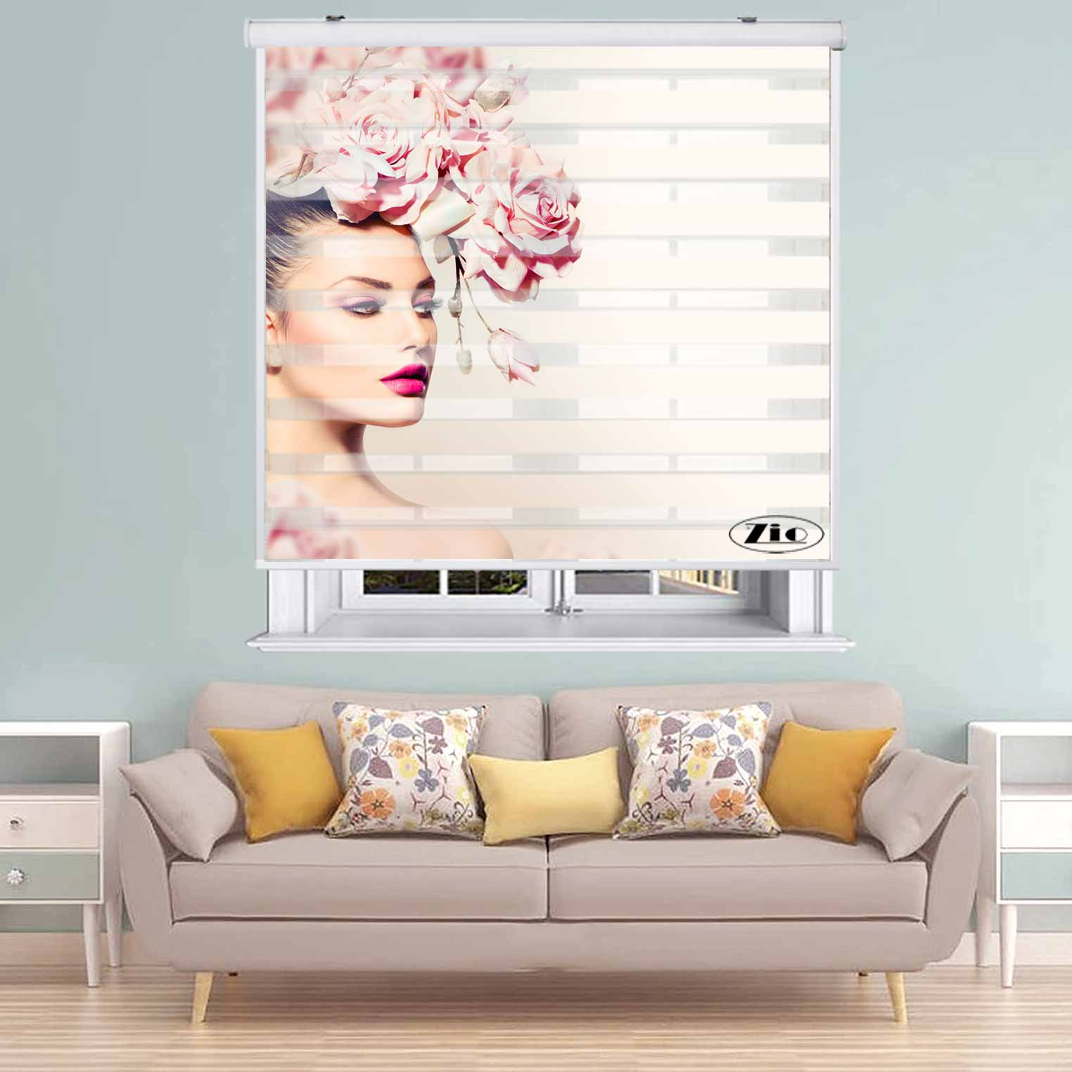 پرده زبرا زیو کد W4023 سایز 150X150 سانتی متر