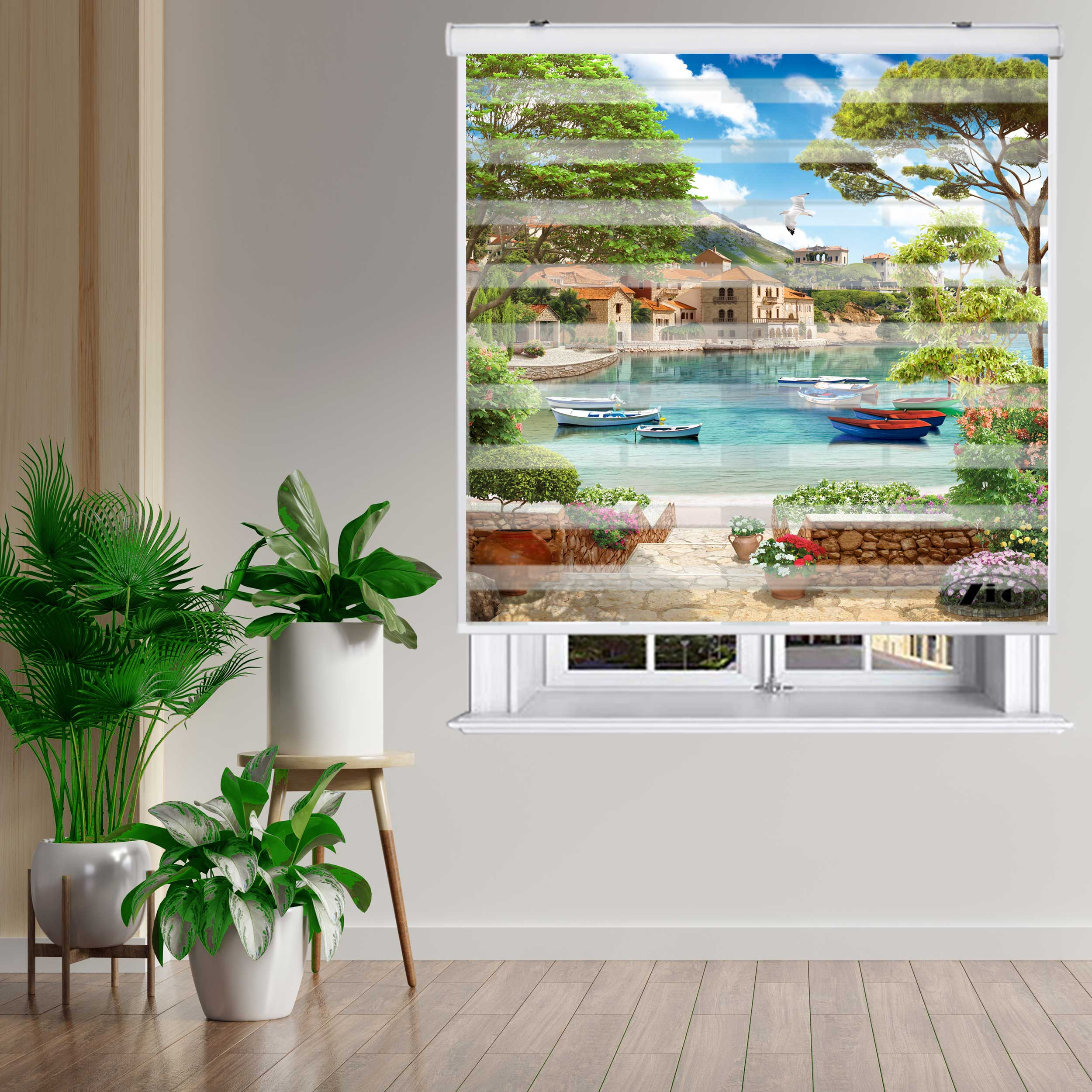 پرده زبرا زیو کد L5008 سایز 150X150 سانتی متر