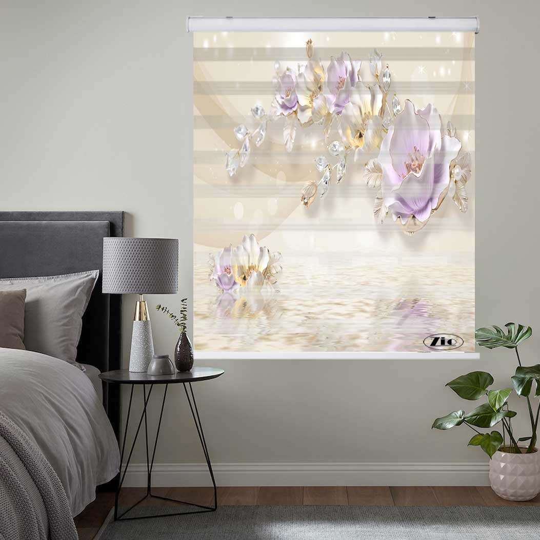 پرده زبرا زیو کد 3D1189 سایز 150x150 سانتی متر