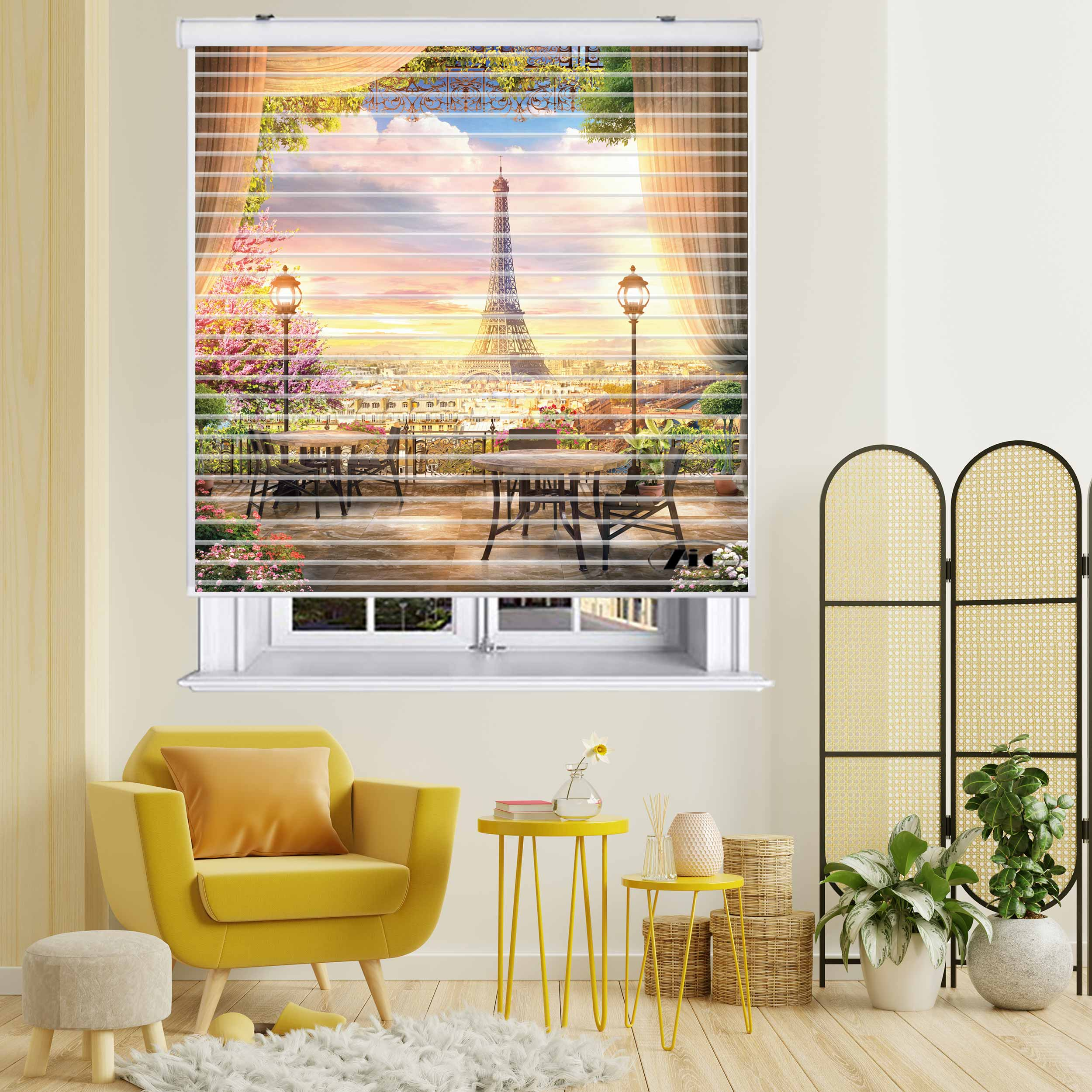 پرده زبرا زیو مدل L-5011 سایز 150x150 سانتی متر