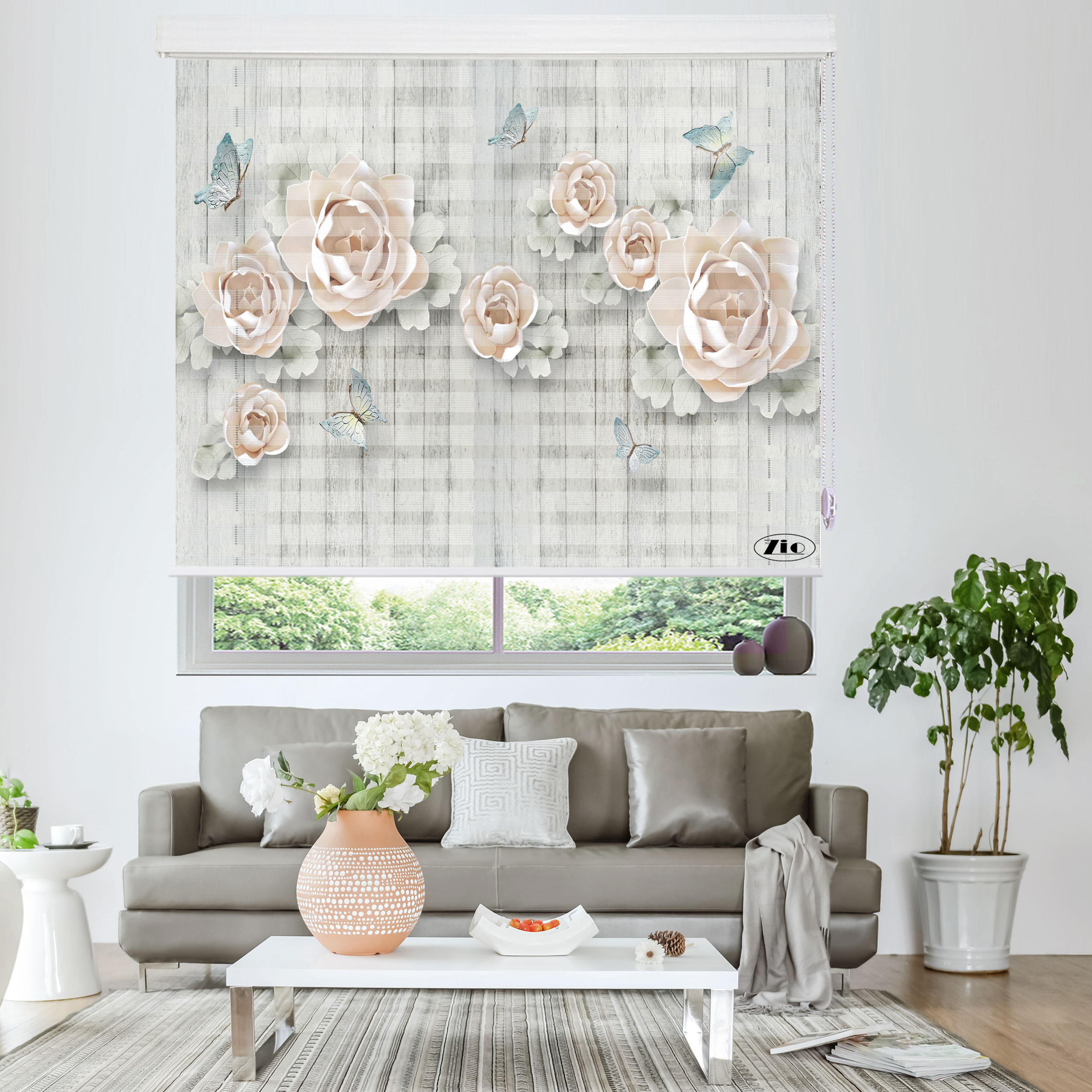 پرده زبرا زیو مدل 3D-1119 سایز 100x150 سانتی متر