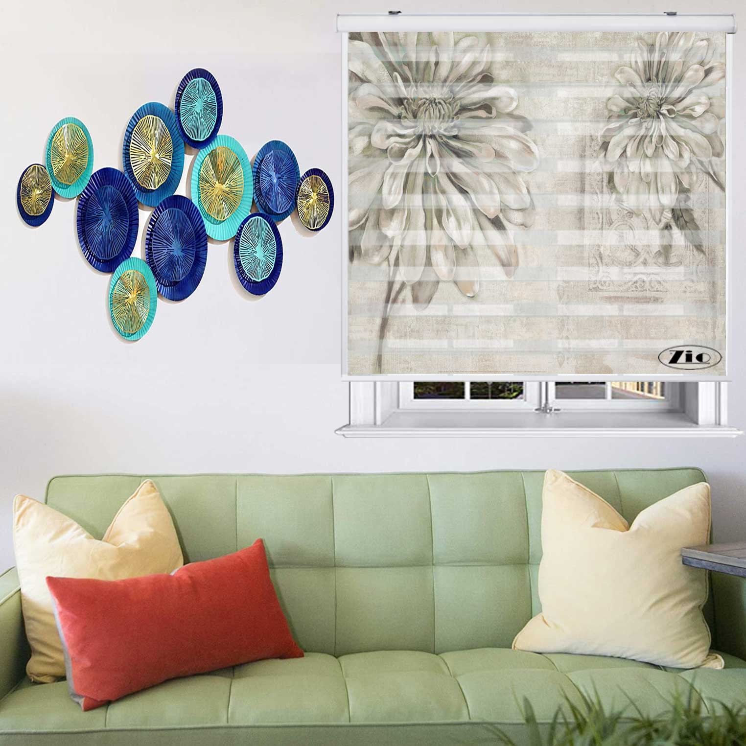 پرده زبرا زیو کد 3D1455 سایز 150X150 سانتی متر