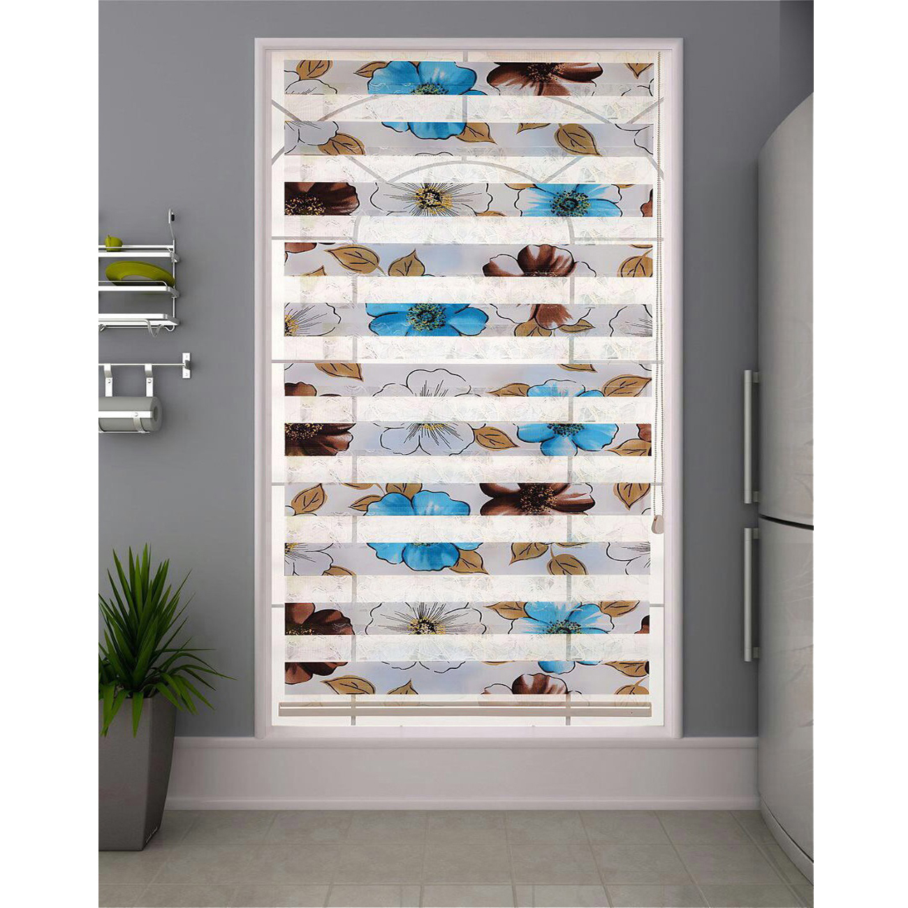 پرده زبرا زیو کد 55 سایز 180 × 160 سانتی‌ متر
