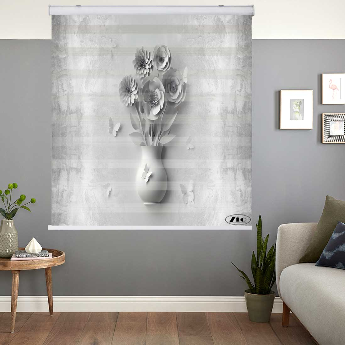 پرده زبرا زیو کد 3D1362 سایز 150x150 سانتی متر