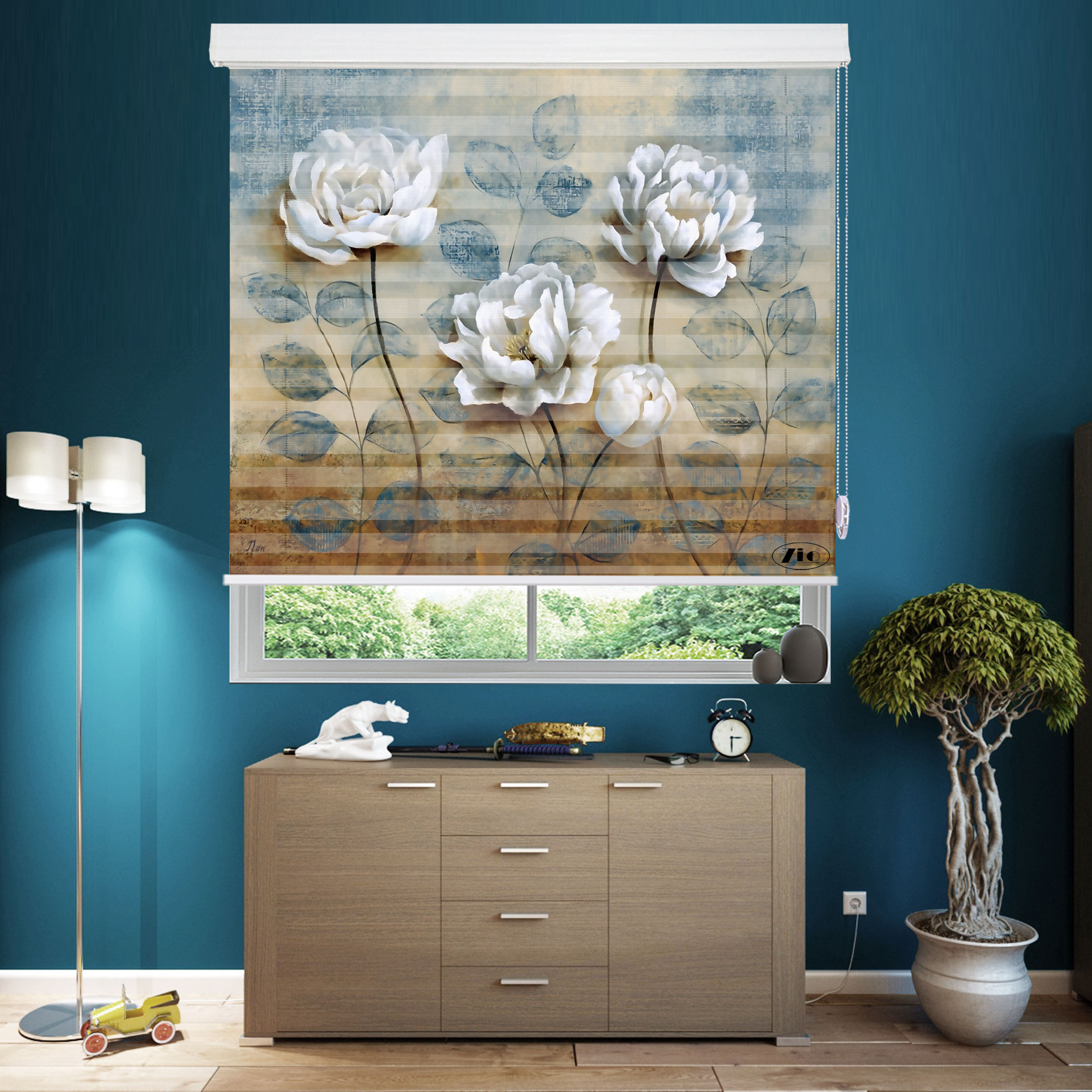 پرده زبرا زیو مدل 3D-1120 سایز 100x200 سانتی متر
