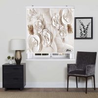 پرده زبرا زیو مدل سیلوئت 3D1200 سایز 150x150 سانتی متر