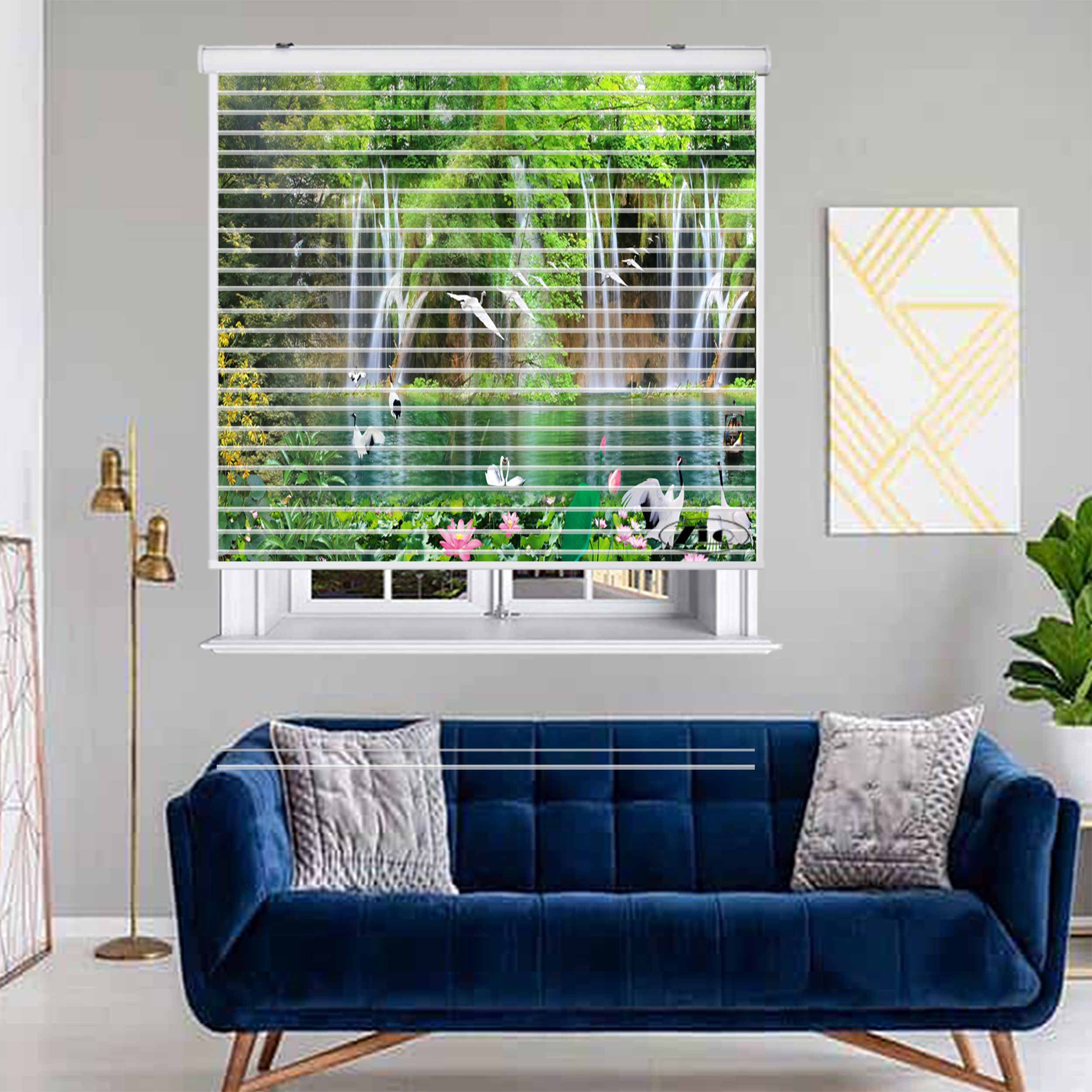 پرده زبرا زیو مدل سیلوئت L-5021 سایز 150x150 سانتی متر