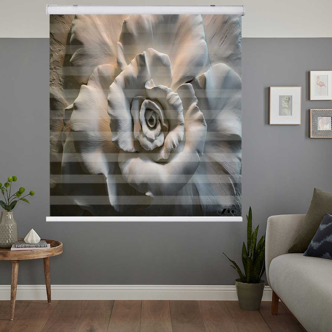 پرده زبرا زیو کد 3D1175 سایز 150x150 سانتی متر