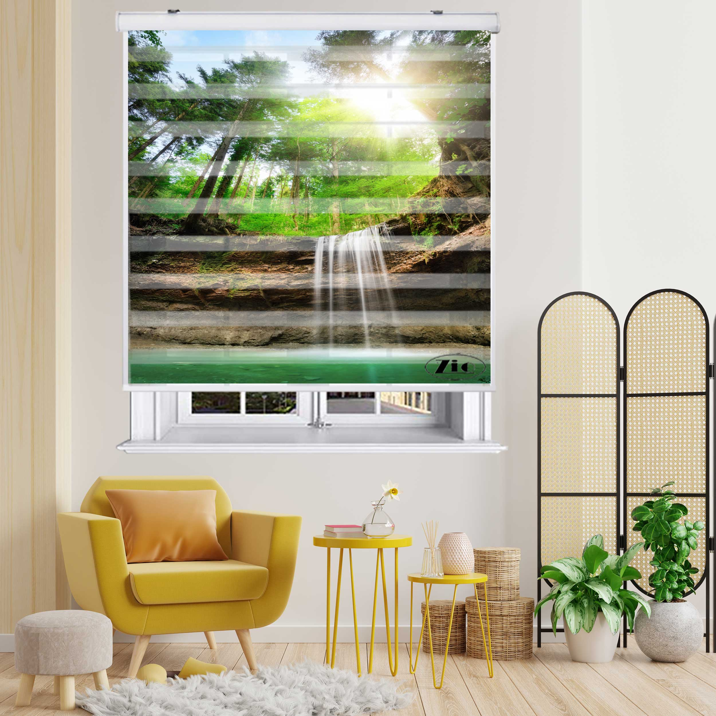پرده زبرا زیو کد L5037 سایز 150X150 سانتی متر